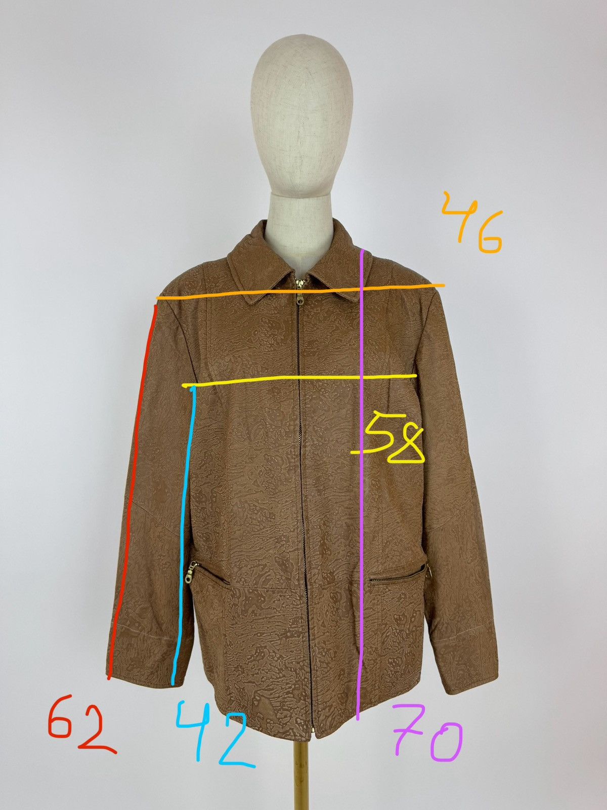 Vintage Giorgio MOBIANI Leather Jacket Vintage Avant Garde Style Size L / US 10 / IT 46 - 11 Thumbnail