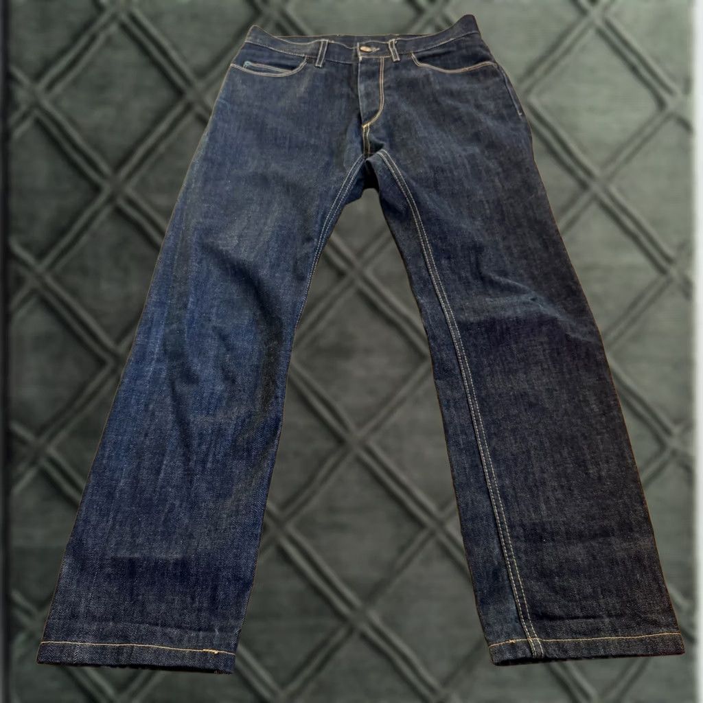 Lanvin Lanvin En Bleu Men’s Jeans Slim Straight 28 X 28 Blue Cotton Stretch Denim Regular Size 28 Mens Jeans - Lanvin - Size 28 - Slim Fit - Blue Size US 28 / EU 44 - 1 Thumbnail