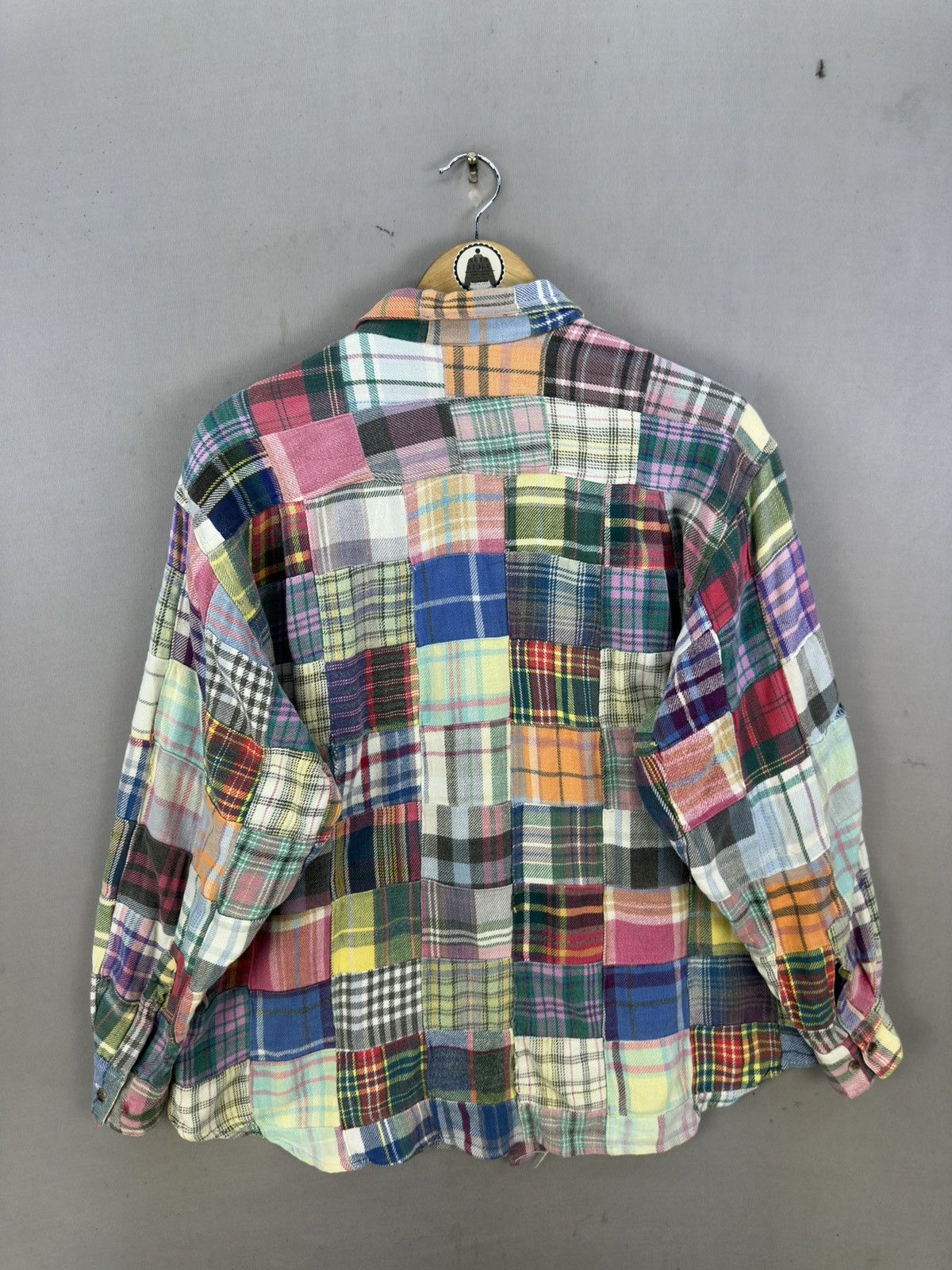 Japanese Brand Patchwork Flannel Shirt Button Up by Catherine Museum Size US L / EU 52-54 / 3 - 4 Thumbnail