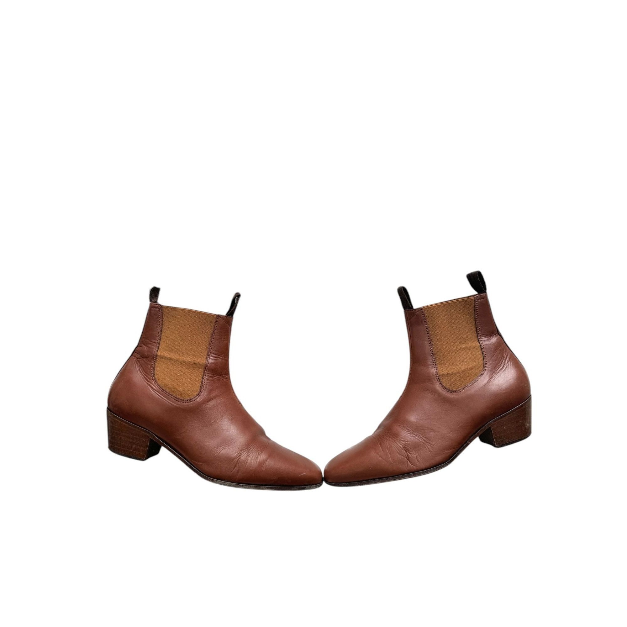 Sandro Brown Cuban Heel Chelsea Boots Size US 10 / EU 43 - 3 Thumbnail