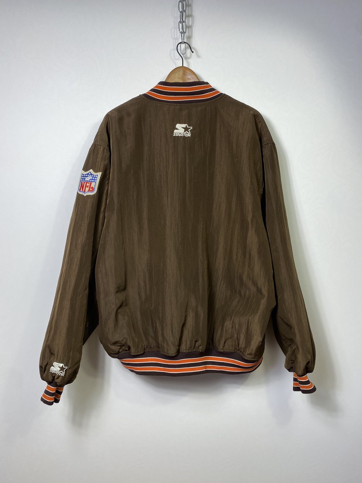 Pro Line × Starter × Vintage Vintage 90s Cleveland Browns Starter Satin Bomber Jacket Size US XXL / EU 58 / 5 - 13 Thumbnail
