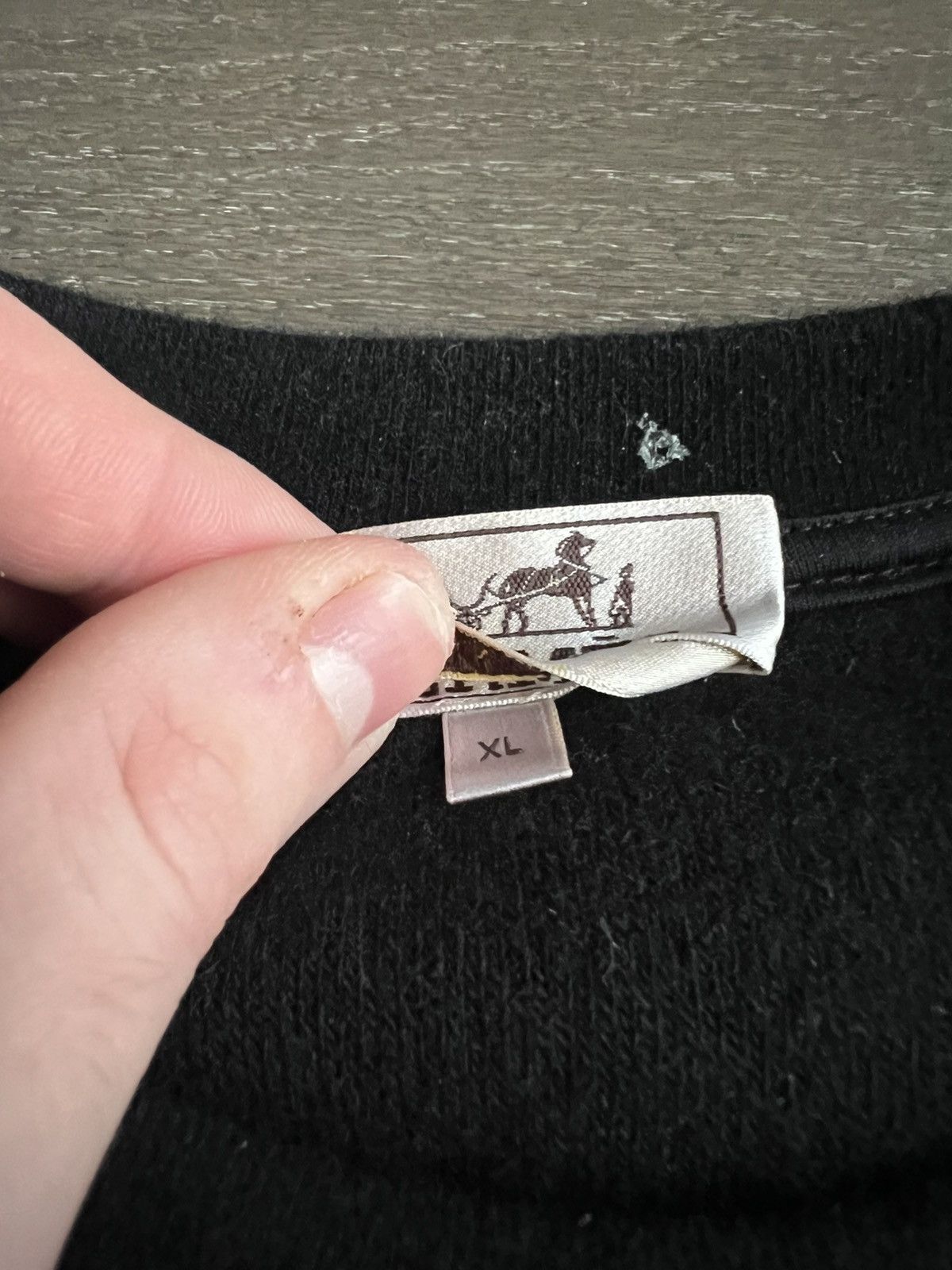 Hermes Runway Cashmere Wool Pullover Sweater Leather Accents Size US XL / EU 56 / 4 - 4 Thumbnail