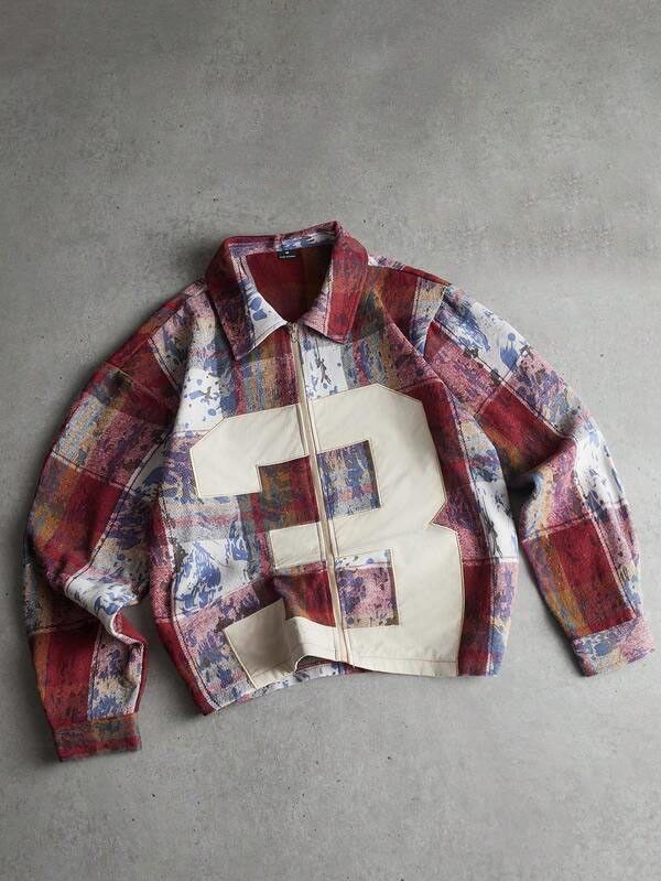 Japanese Brand Retro Tapestry 3 Patch Work Bomber Zip Up Jacket Size US L / EU 52-54 / 3 - 1 Thumbnail