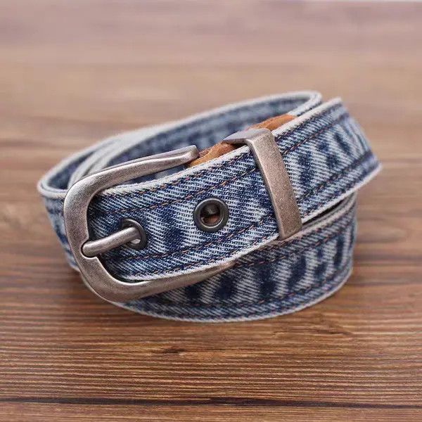 Japanese Brand Kuriyama x Eri Casual Niche Pin Buckle 47in Denim Belt Size ONE SIZE - 1 Thumbnail