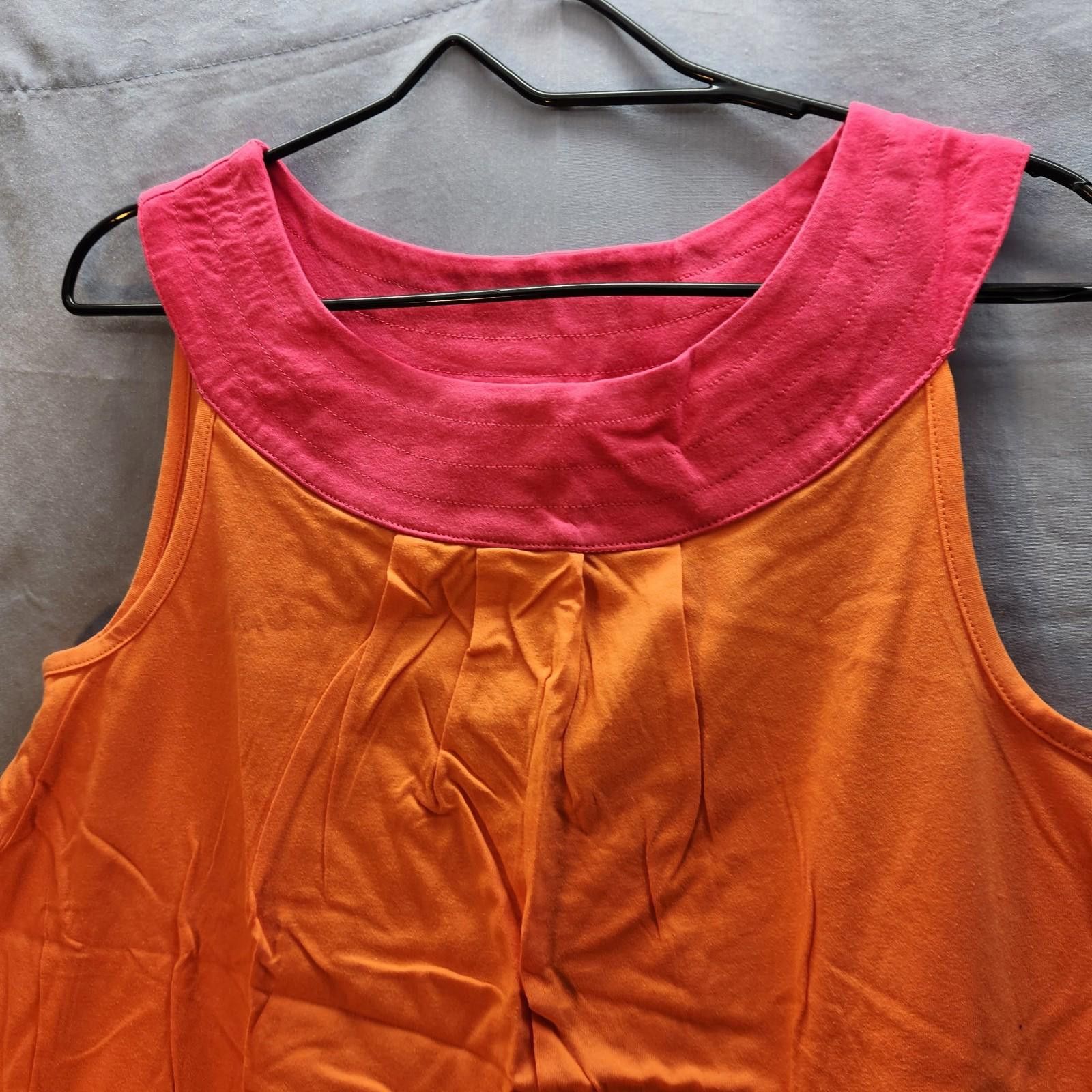 Designer Chadwick's Cotton Tank Orange Size Large NWOT Size L / US 10 / IT 46 - 2 Thumbnail