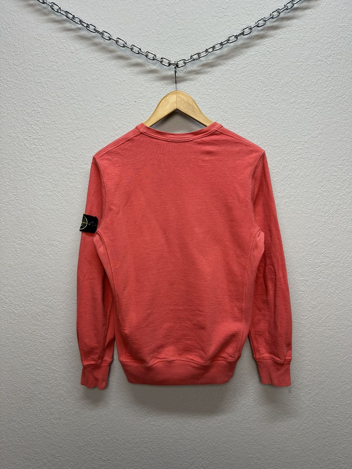 Vintage Vintage Stone Island Pink Sweatshirt Cotton Patch Logo Size US S / EU 44-46 / 1 - 4 Thumbnail