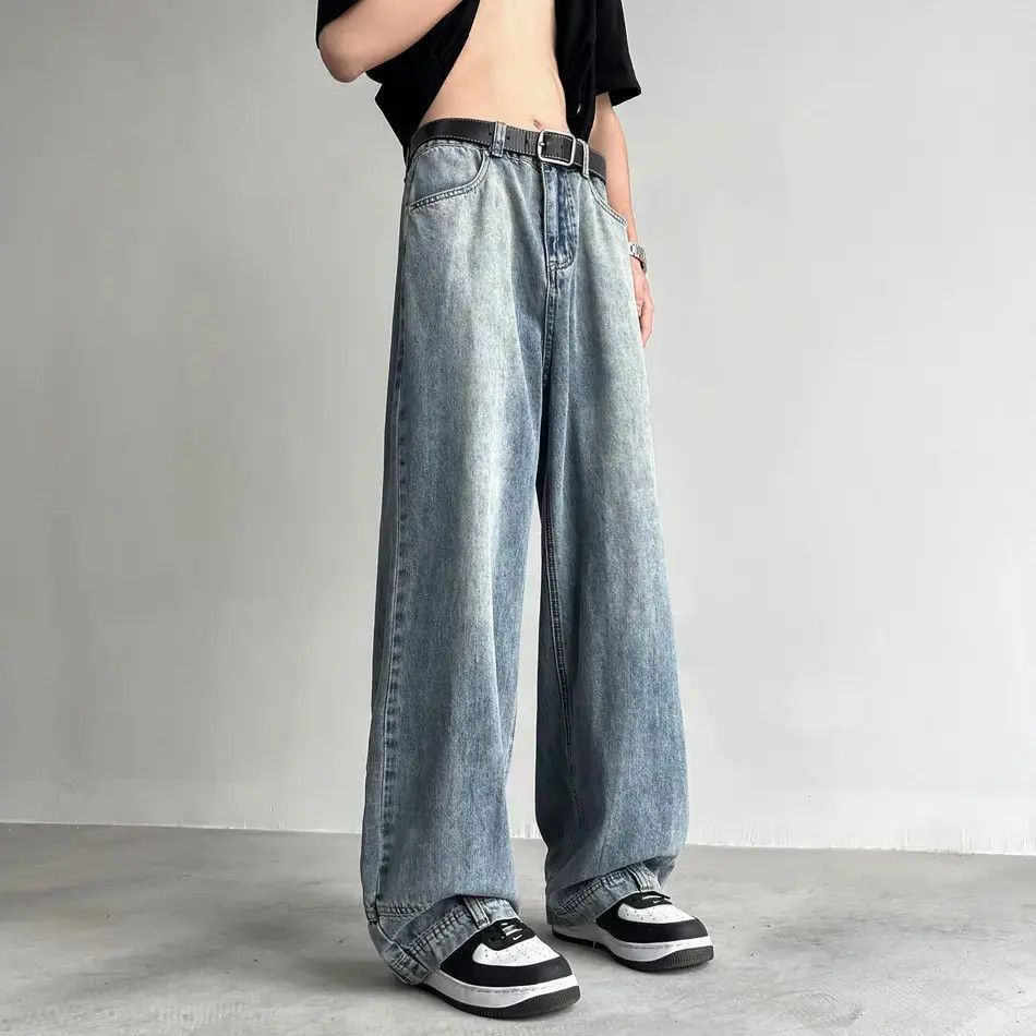 Japanese Brand Loose straight leg casual wide leg jeans Size US 32 / EU 48 - 6 Thumbnail