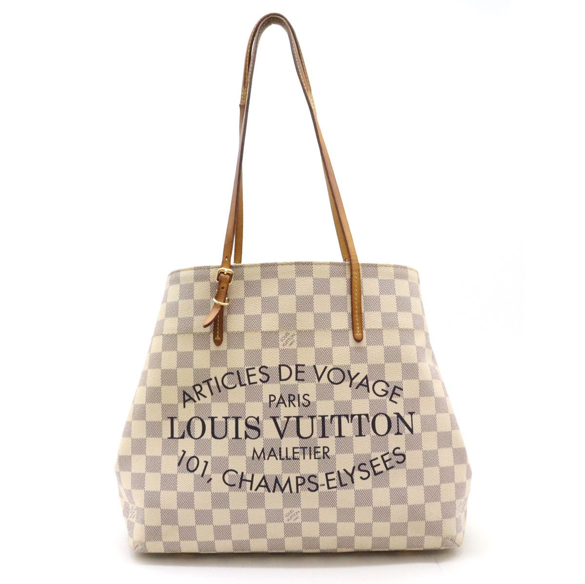 Louis Vuitton Louis Vuitton Louis Vuitton Damier Azur Cabas MM Tote Bag Canvas Tote Bag N41375 in Good Condition Size ONE SIZE - 1 Thumbnail