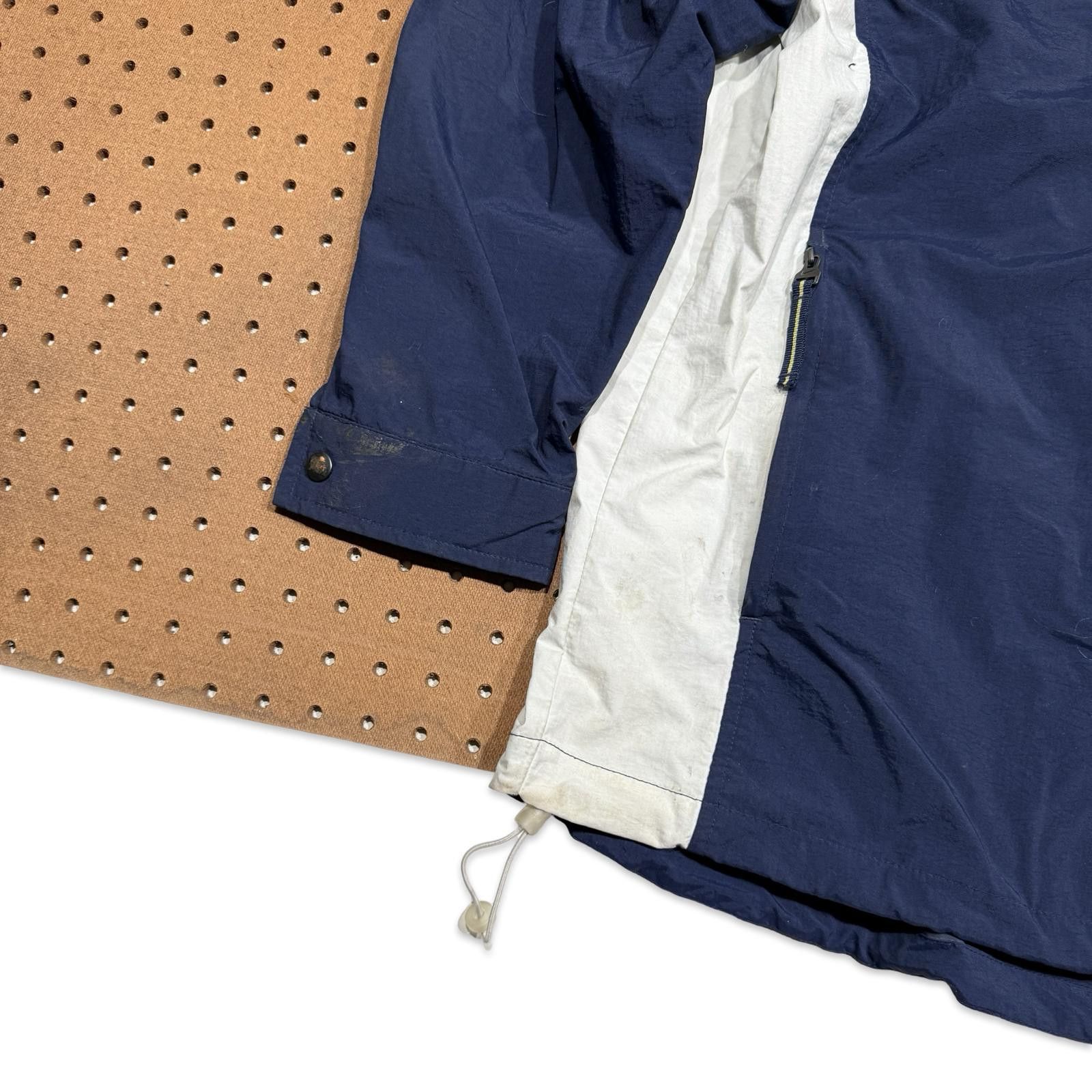 Nike Nike Men's Y2K Navy and Lime Green Windbreaker Jacket Size US L / EU 52-54 / 3 - 4 Thumbnail