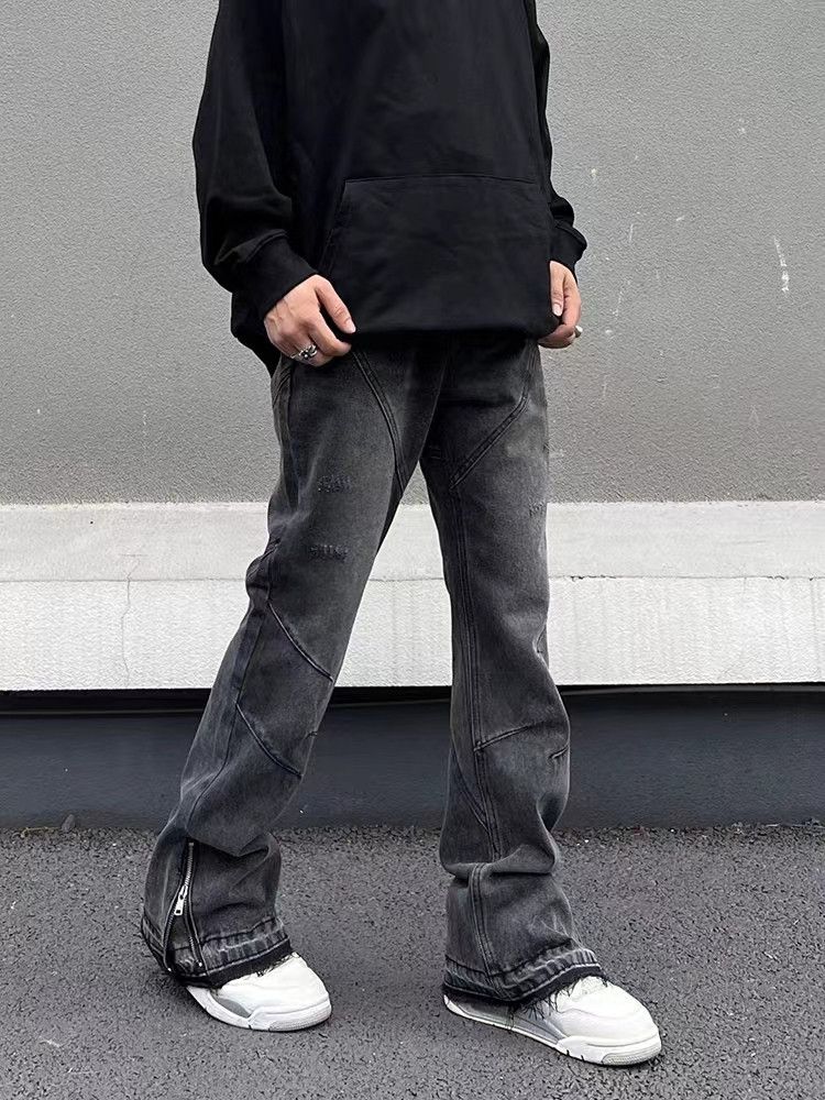 Japanese Brand × Jean Washed black street skater baggy jeans Size US 30 / EU 46 - 2 Thumbnail