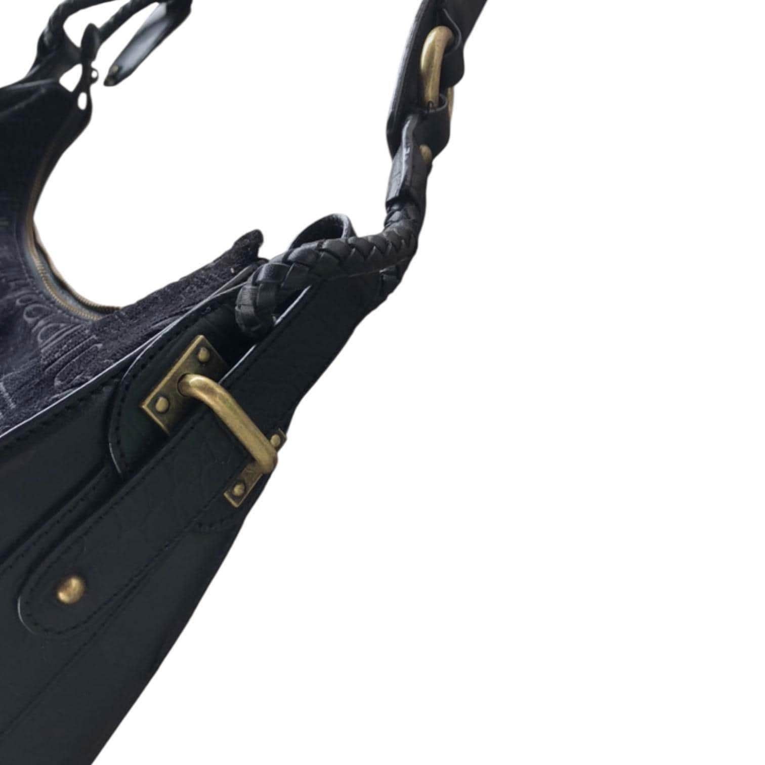 Roberto Cavalli The Cavalli Large Velour Shoulder Bag Size ONE SIZE - 4 Thumbnail
