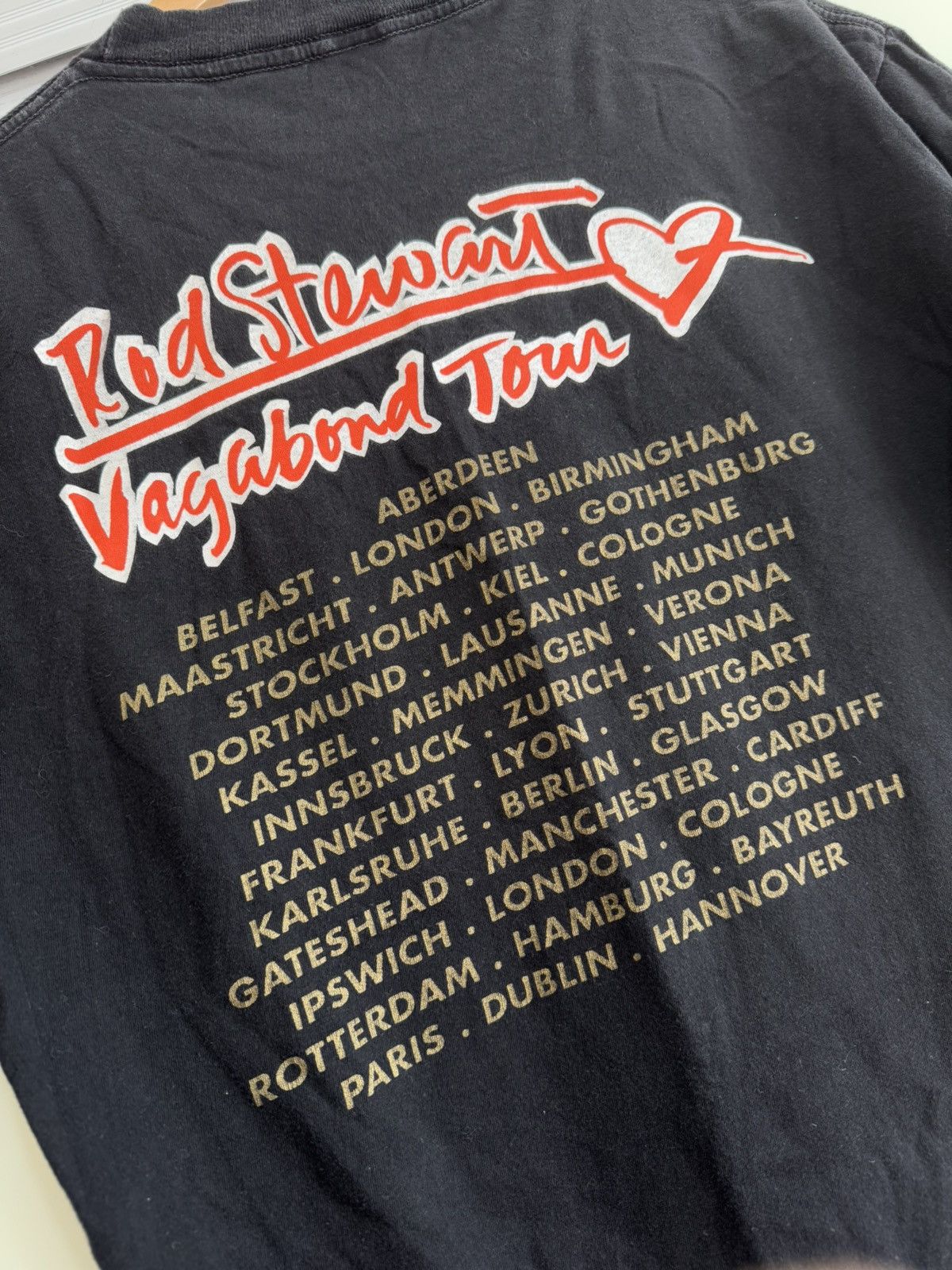 Band Tees × Vintage Vintage Rod Stewart 90’s Vagabond Tour T-shirt Rare Tee Size US M / EU 48-50 / 2 - 9 Thumbnail