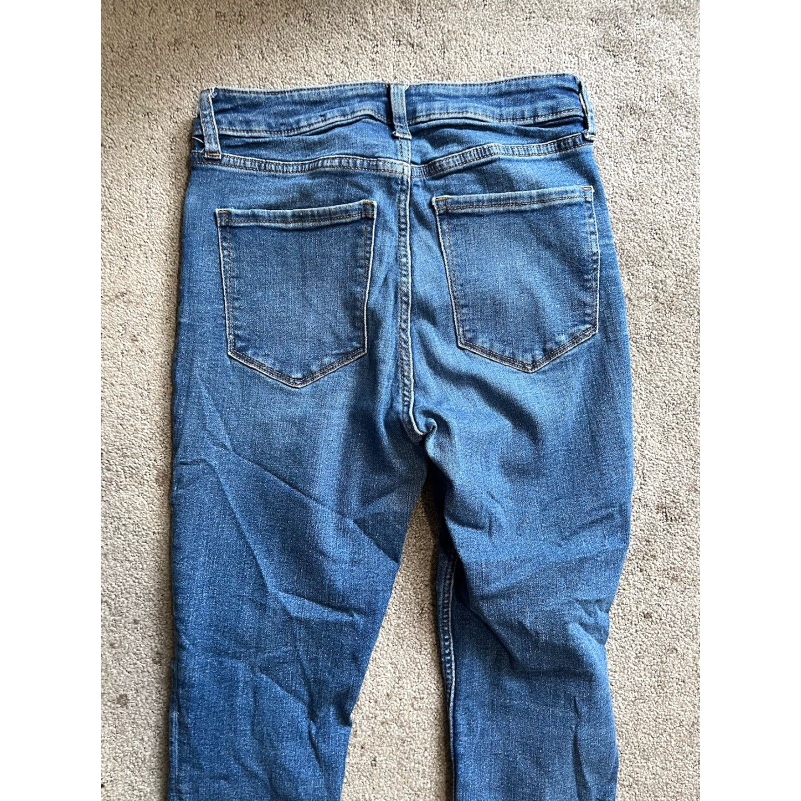 Gap GAP Jeans High Rise Universal Legging Distressed Flaw Short 4/27 27 In 28 In Blue Womens Slimming Stretch Denim Skinny Vintage: No Size 27" / US 4 / IT 40 - 4 Thumbnail