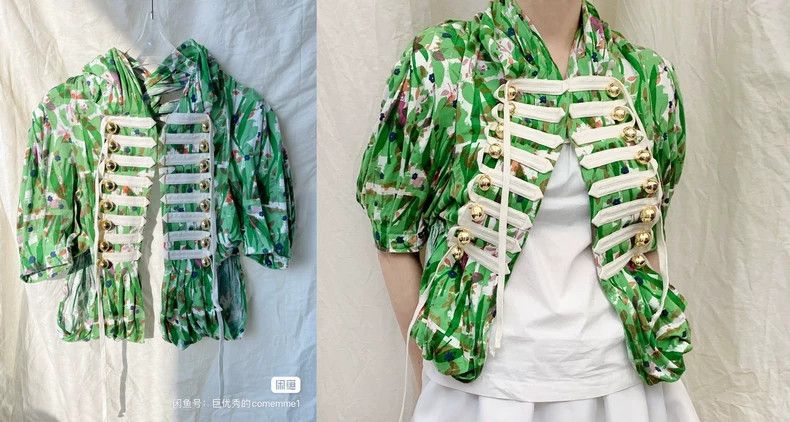 Comme des Garcons Comme des Garcons Rare deformed knight button printed stru Size M / US 6-8 / IT 42-44 - 1 Thumbnail