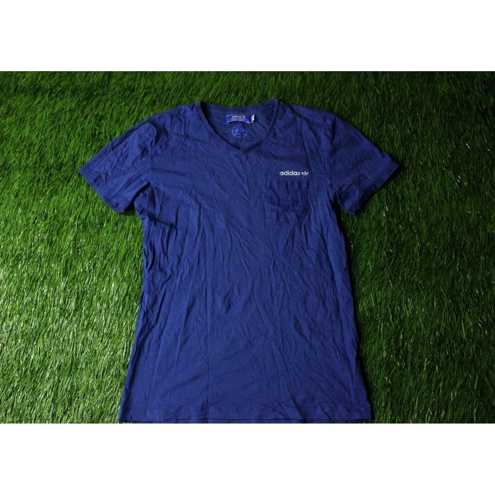 Adidas ADIDAS SY ORIGINAL 3 STRIPES MENS CASUAL SHIRT T-SHIRT TEE JERSEY TRIKOT SIZE M Navy Blue Short Sleeve 100% Cotton Mens Regular Size US M / EU 48-50 / 2 - 2 Thumbnail