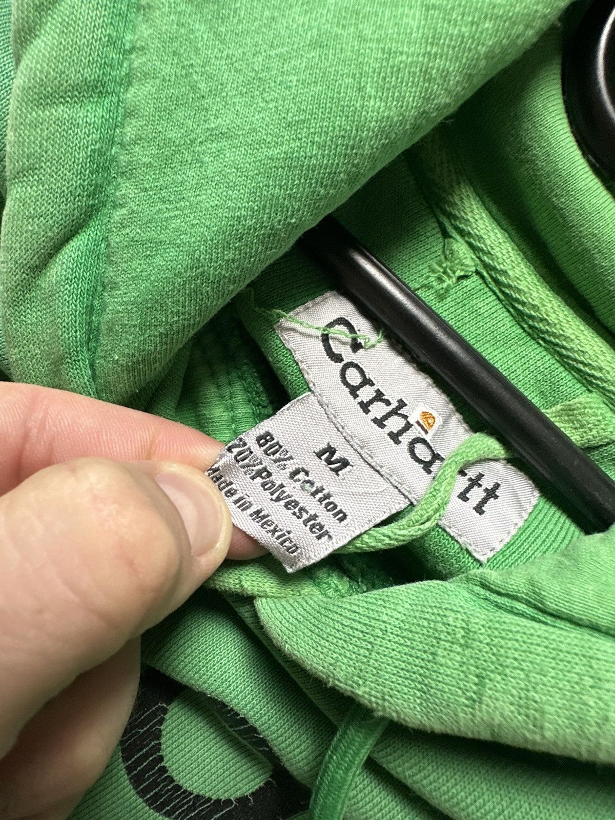 Carhartt Wip × Vintage Vintage Carhartt Wip rare green zip hoodie distressed logo Size US M / EU 48-50 / 2 - 7 Thumbnail