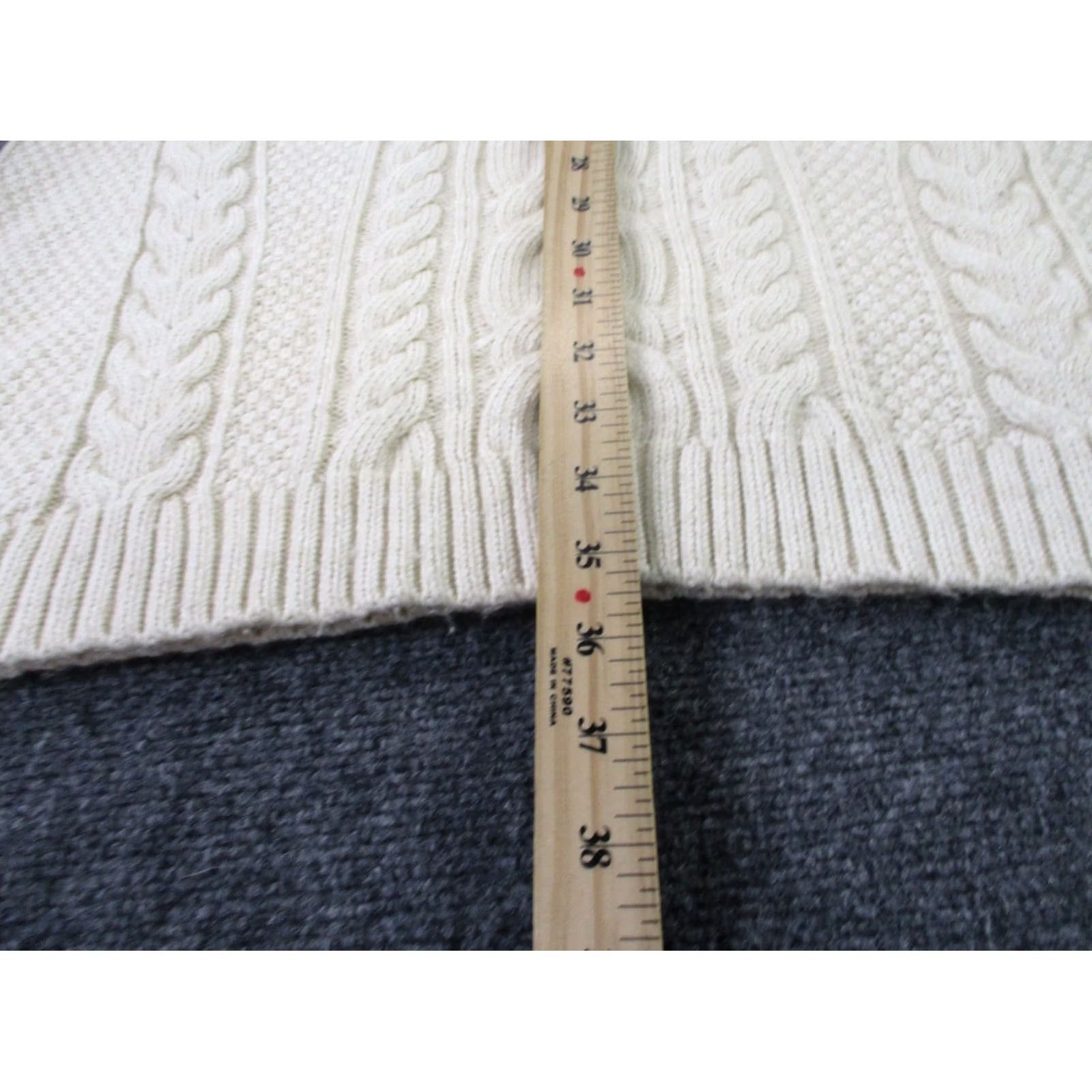 Polo Ralph Lauren Polo Ralph Lauren Sweater Dress Womens M Fall Ivory Crew Neck Pullover Knit Preppy Classic Size M / US 6-8 / IT 42-44 - 4 Thumbnail