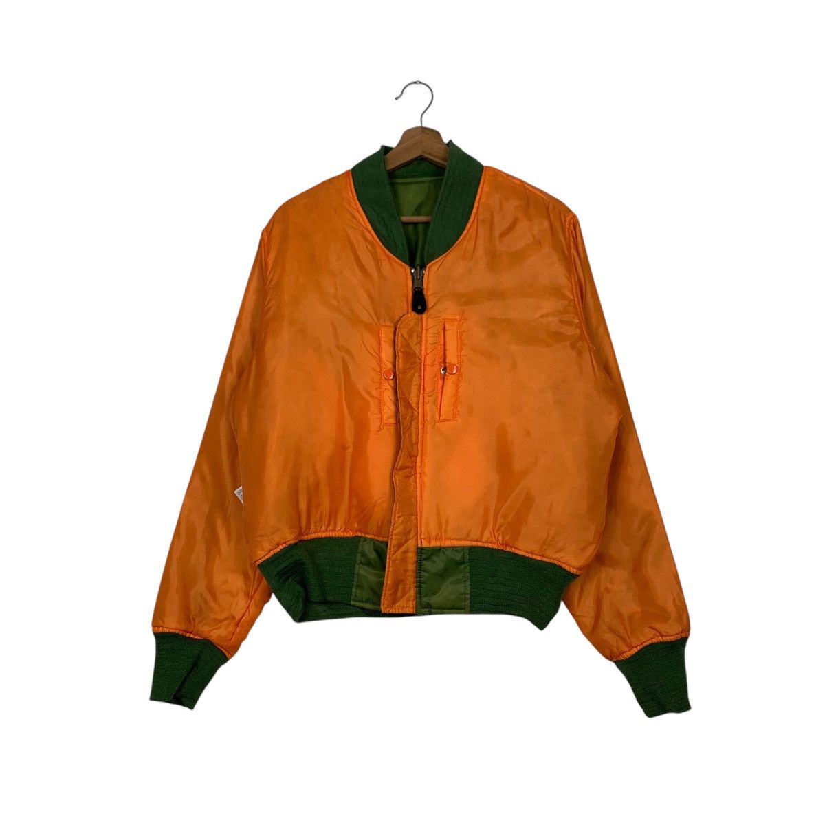 Vintage BE-J Work and Casual Trashed Bomber Jacket #2480-C111 Size US M / EU 48-50 / 2 - 18 Thumbnail