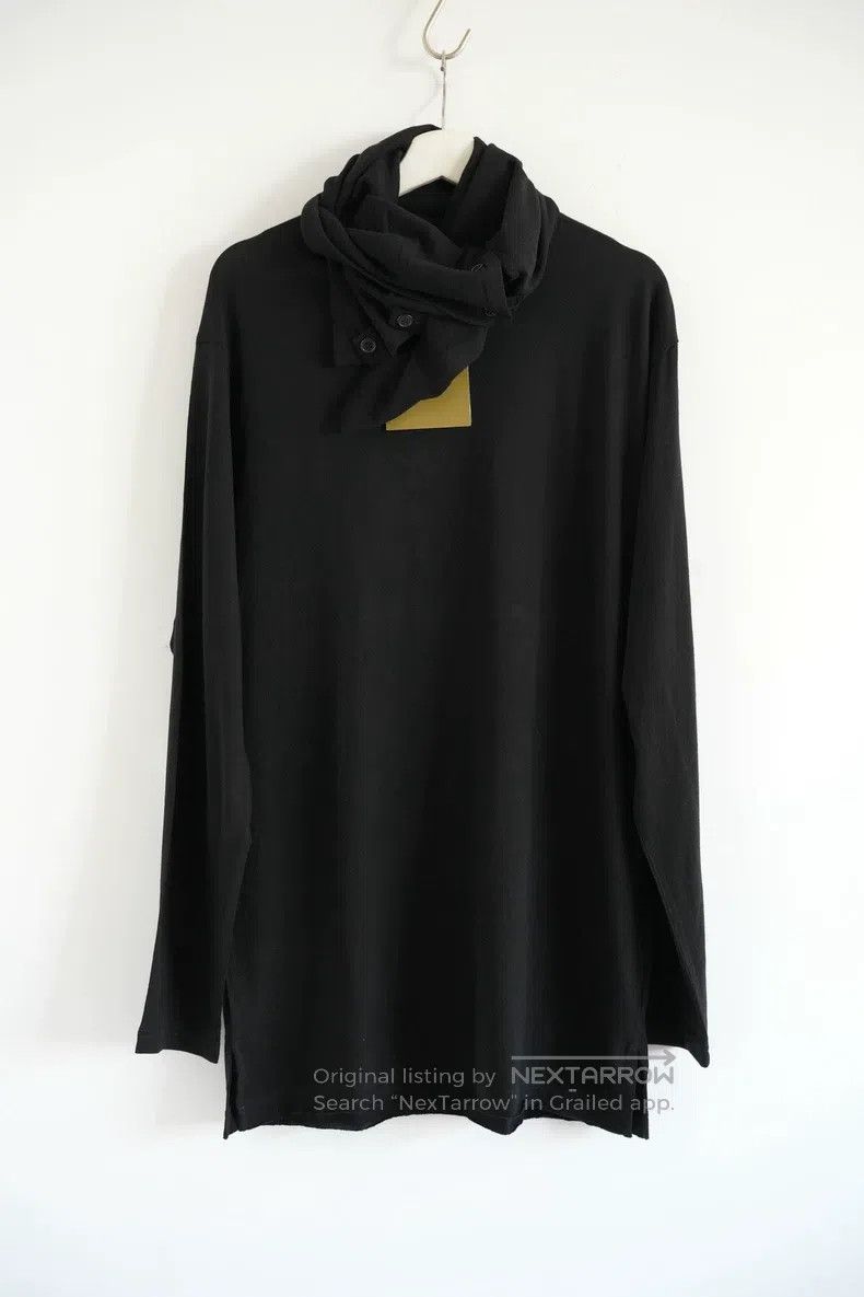 Yohji Yamamoto YOHJI YAMAMOTO Button-Deformed High-Neck Long-Sleeved T-Sh Size US L / EU 52-54 / 3 - 1 Thumbnail