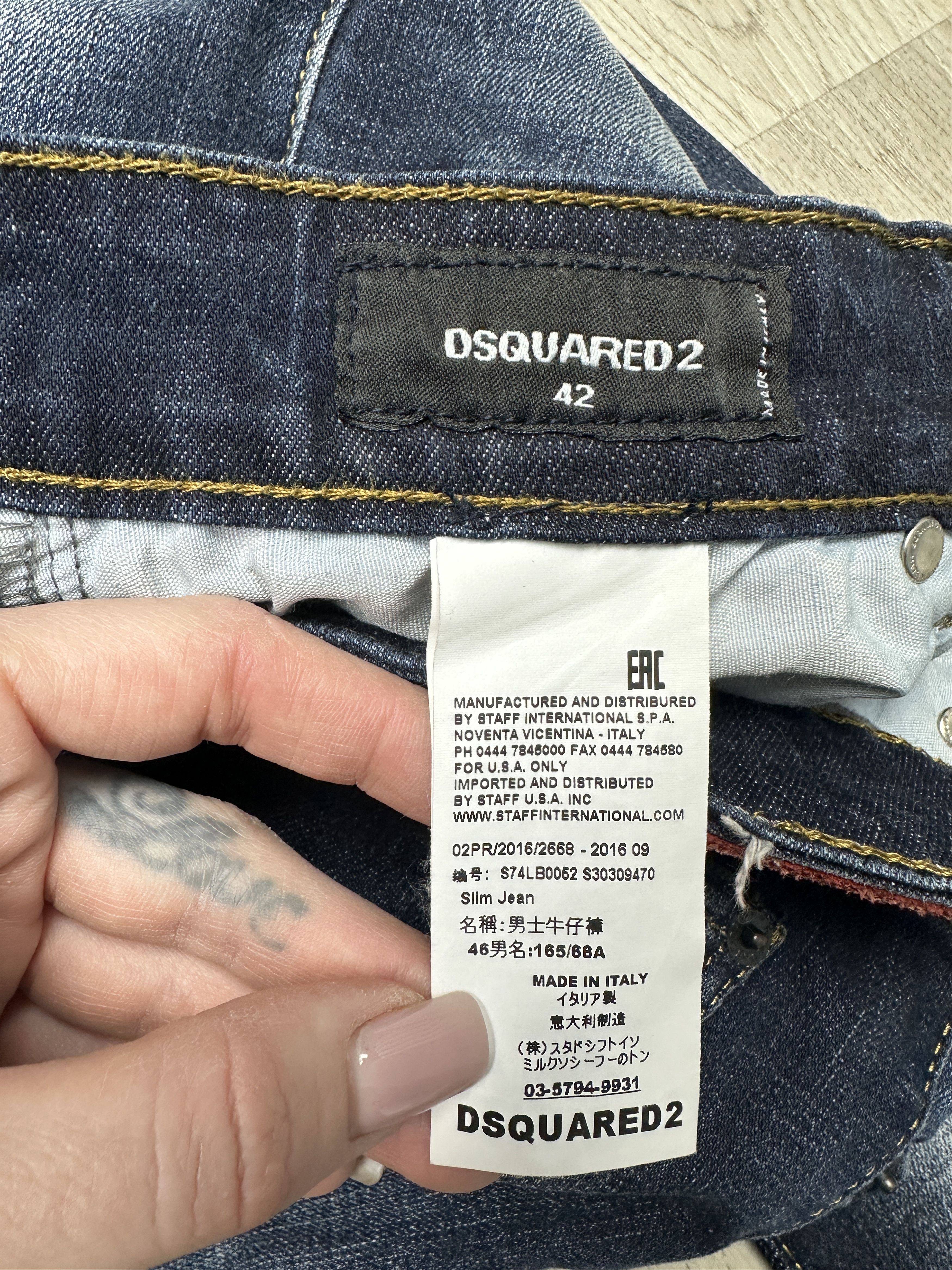 Dsquared2 Dsquared2 Slim Jean Mens Denim Pants Jeans Size US 28 / EU 44 - 5 Thumbnail