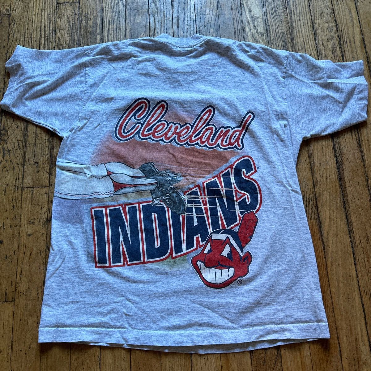MLB × Salem Sportswear × Vintage Vintage 90s Cleveland Indians Wraparound Shirt Large Size US L / EU 52-54 / 3 - 2 Thumbnail