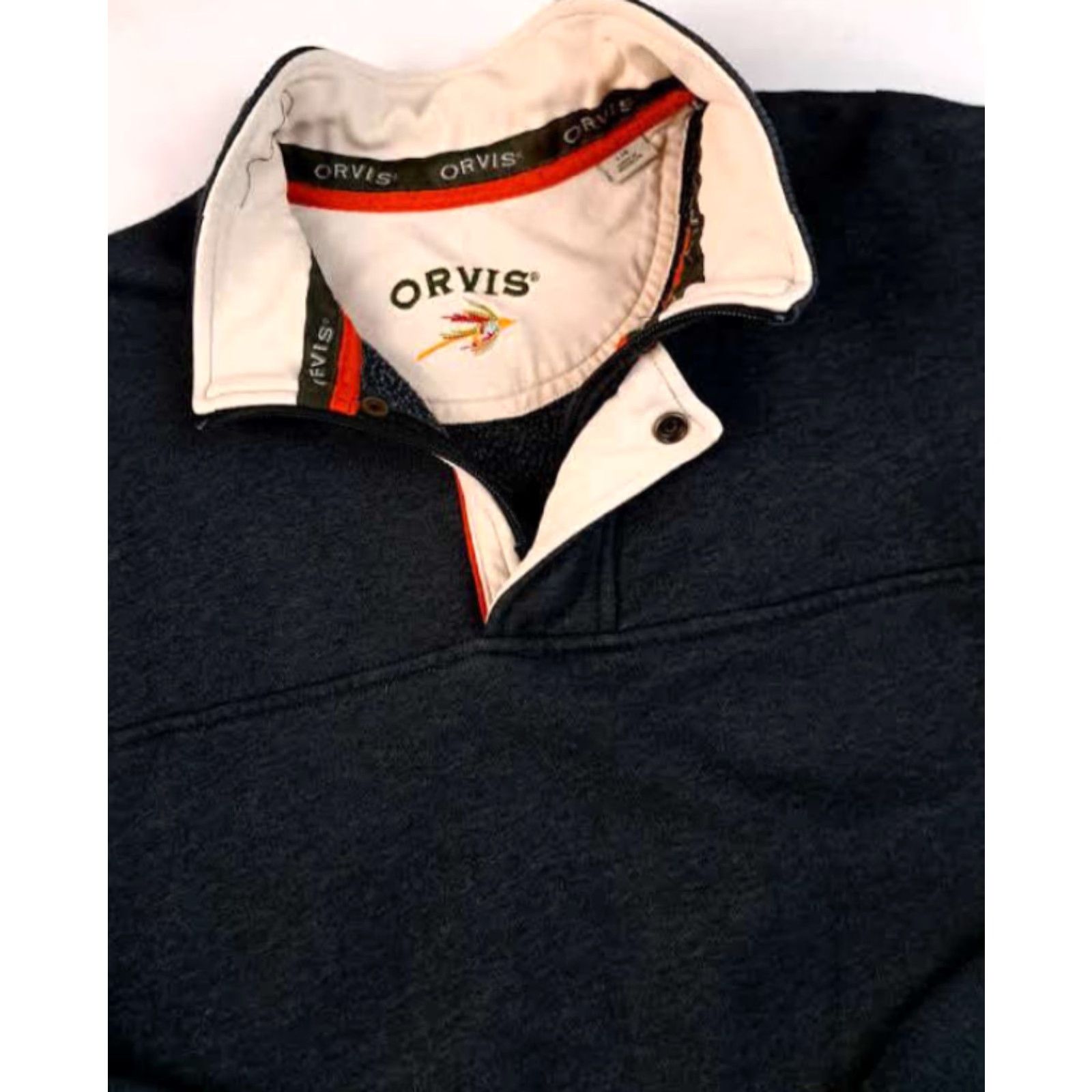 Orvis Orvis Sweatshirt Shirt Dark Grey 80%cotton 20%polyester L Men Outdoor Button Pullover Regular Size T14 Size US L / EU 52-54 / 3 - 4 Thumbnail