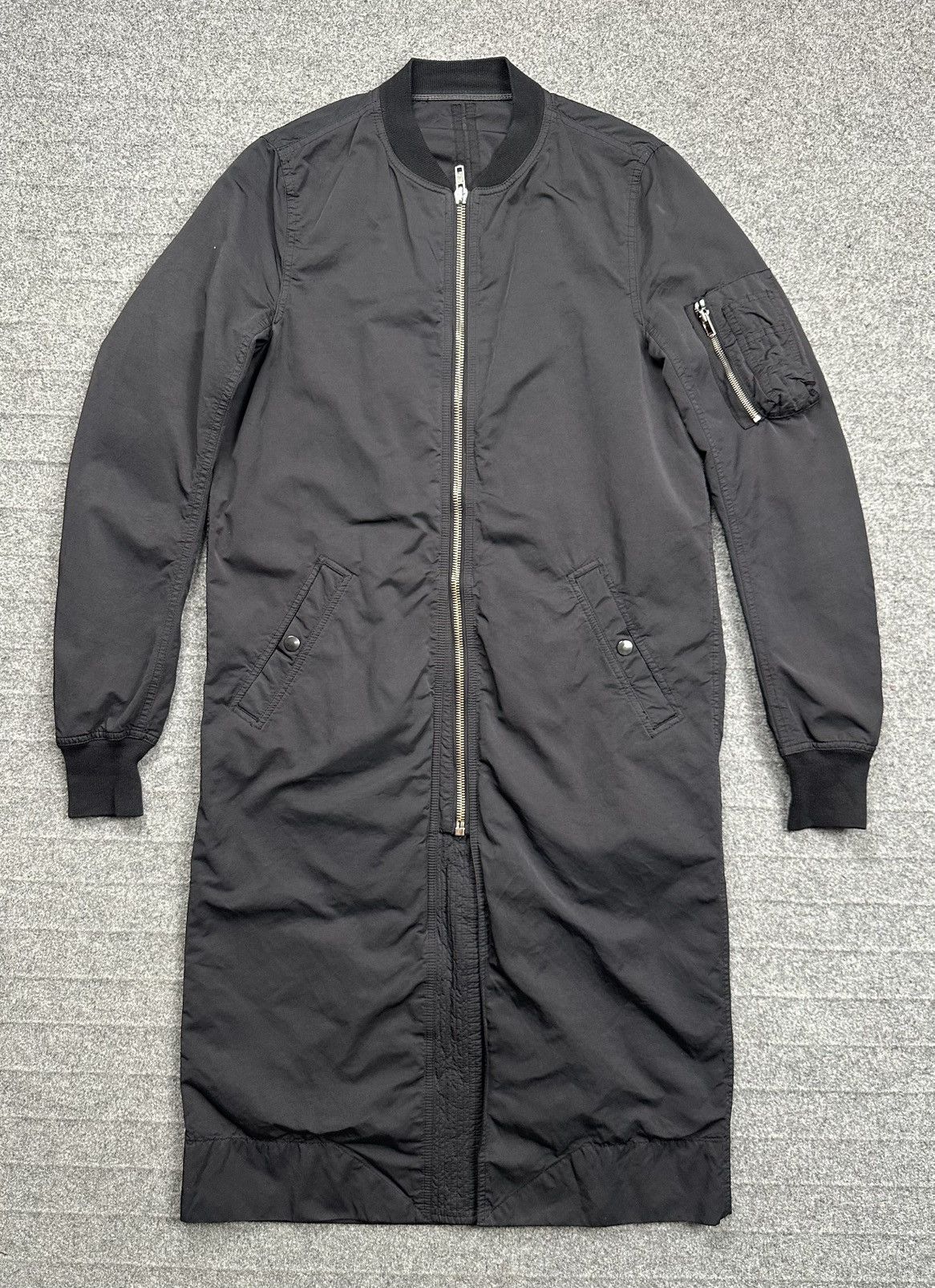 Rick Owens Drkshdw Rick Owens DRKSHDW - S/S16 Flight Trench MA-1 Bomber Jacket Size US XS / EU 42 / 0 - 1 Thumbnail