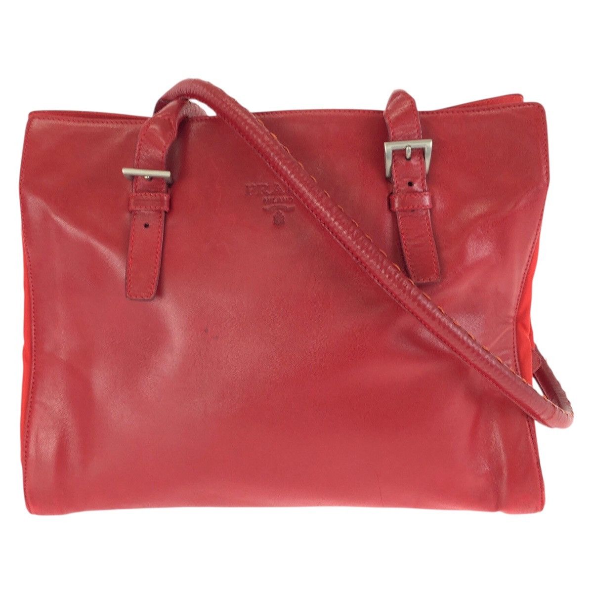 Prada Prada Prada Tessuto Leather Nylon Shoulder Tote Bag Textile Shoulder Bag DUTY FREE for USA Size ONE SIZE - 1 Thumbnail