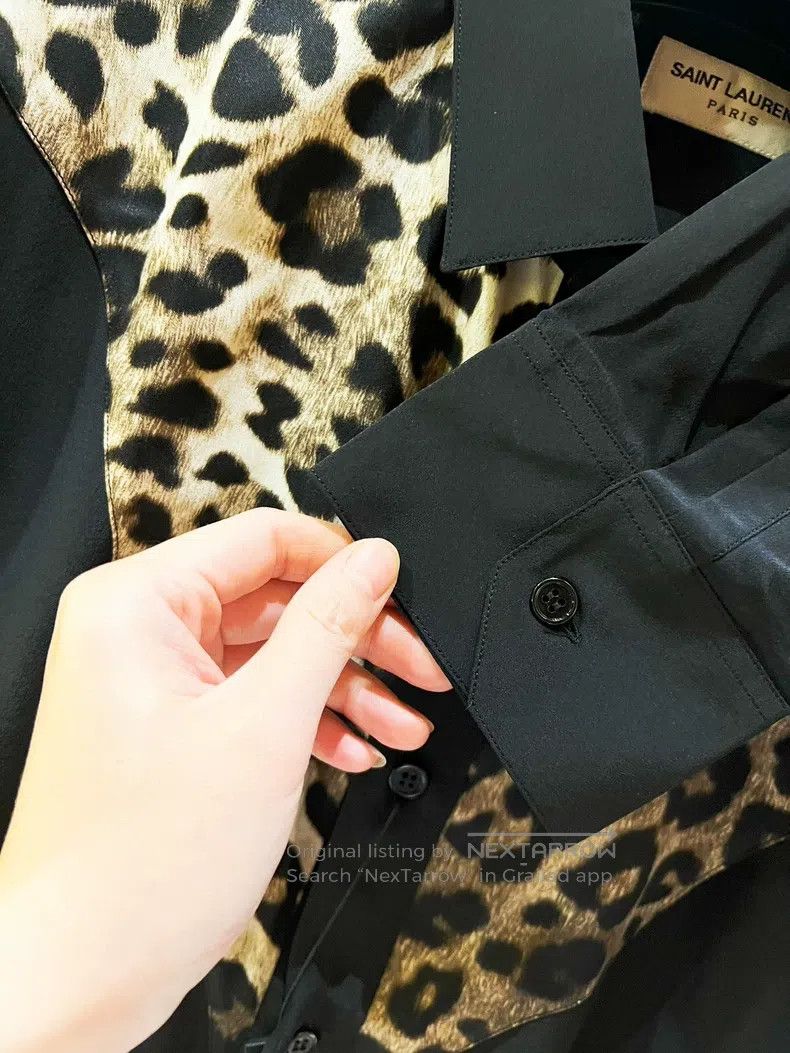 Saint Laurent Paris Saint Laurent Paris size 38 Leopard Print Shirt Size US S / EU 44-46 / 1 - 5 Thumbnail