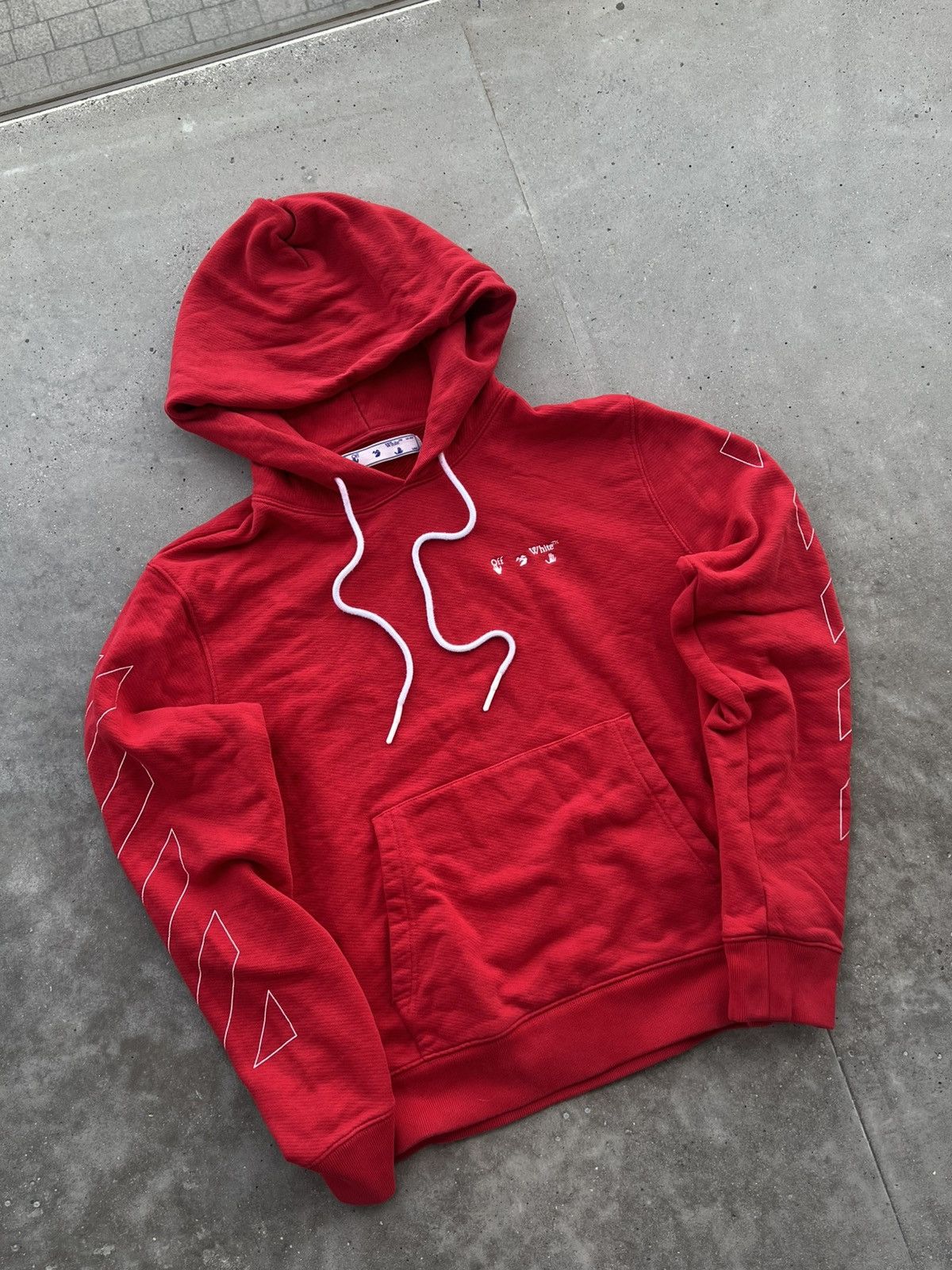 Off-White Off White red hoodie virgil abloh Size US M / EU 48-50 / 2 - 2 Thumbnail