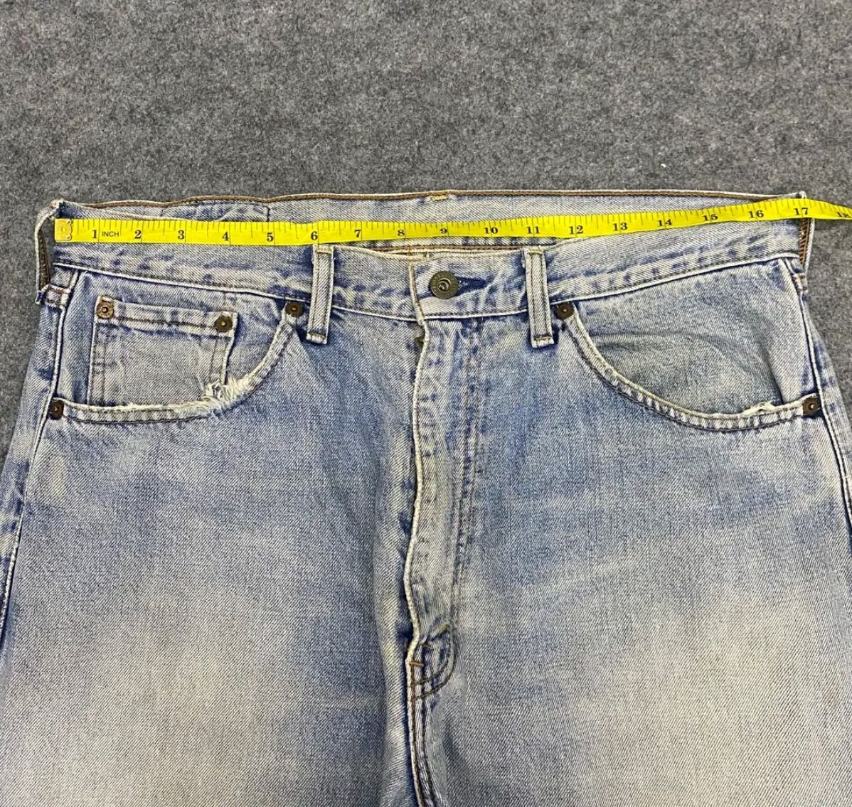 Levi's 💥Baggy💥Vintage Levis 504 Distressed Denim Size US 34 / EU 50 - 5 Thumbnail