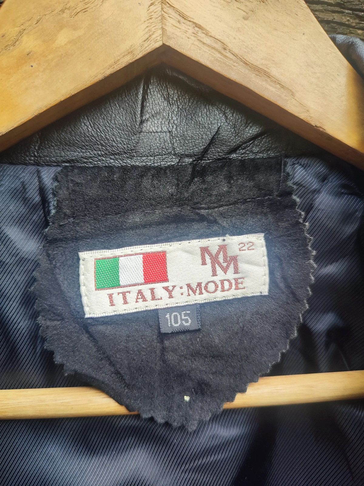 Designer × Vintage Vintage Italy Mode Long Jacket –Real Leather Collar Size US L / EU 52-54 / 3 - 8 Thumbnail
