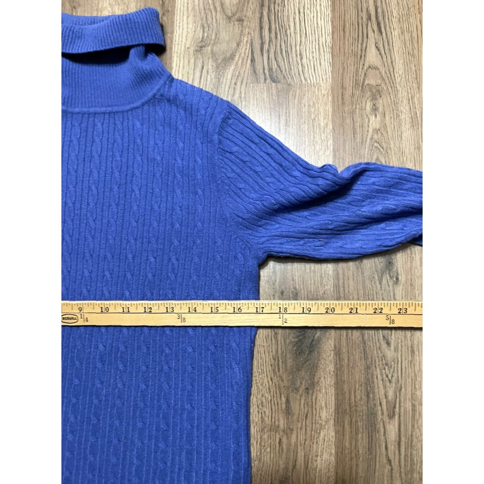 Croft & Barrow Croft&Barrow Sweater Women's Medium Blue Long Sleeve Pullover Turtleneck Size M / US 6-8 / IT 42-44 - 5 Thumbnail