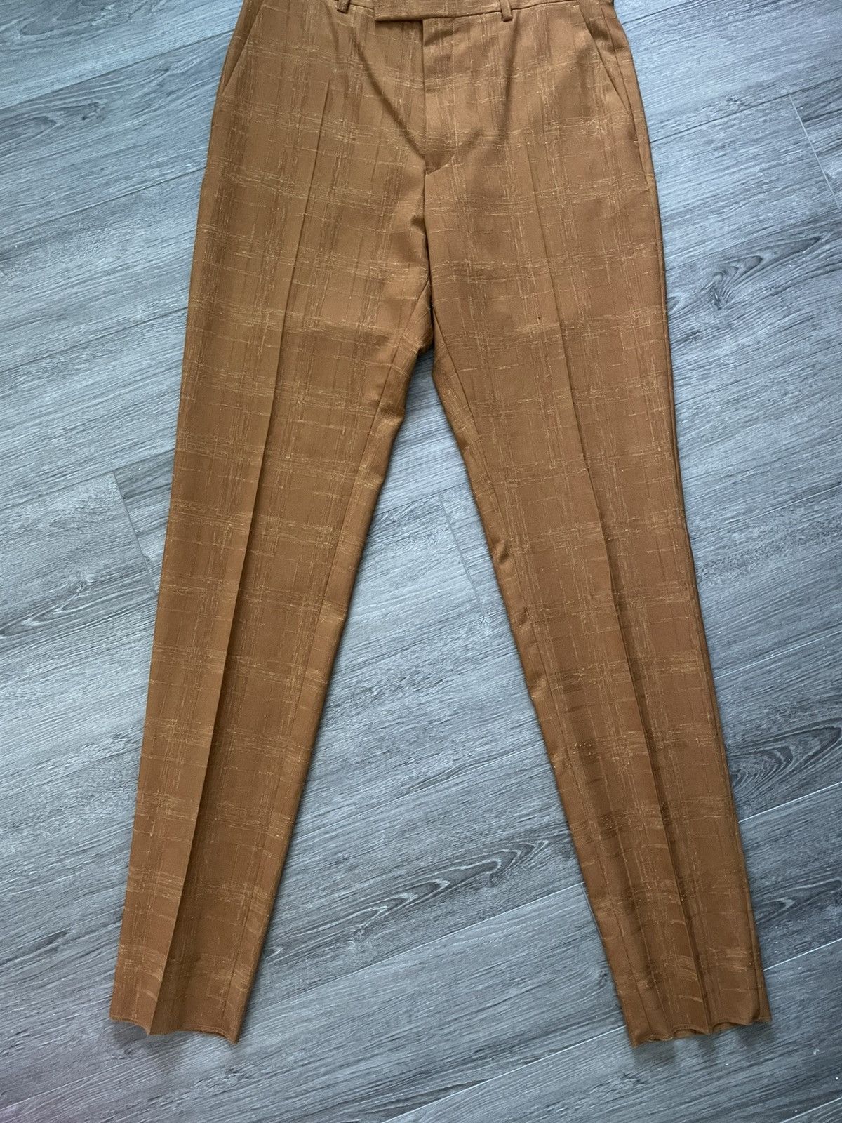 Paul Smith Orange/Rust Wool Check Trouser Size US 32 / EU 48 - 1 Thumbnail