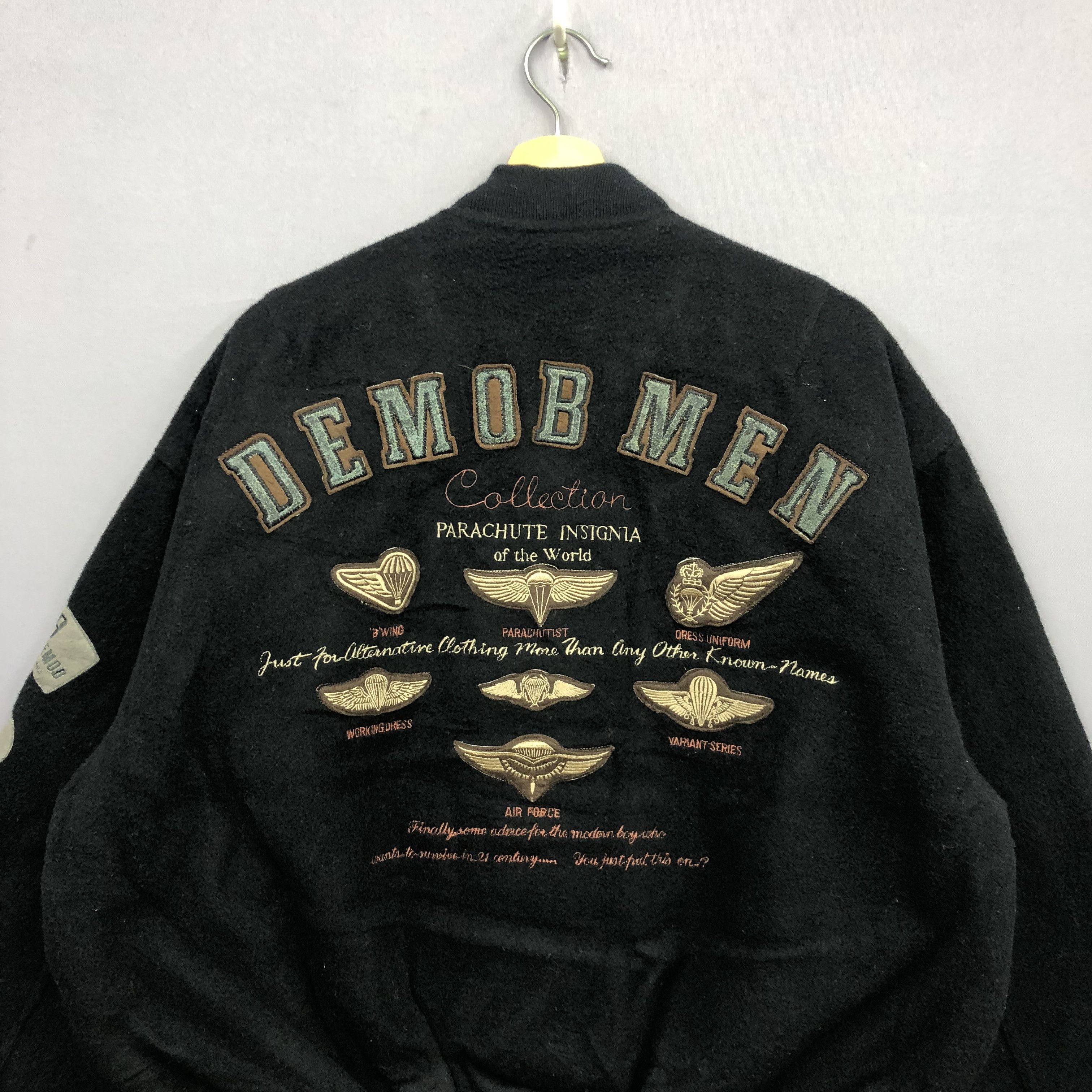 Vintage Vintage Demobmen Letterman Varsity Wool Bomber Jacket Size US L / EU 52-54 / 3 - 3 Thumbnail