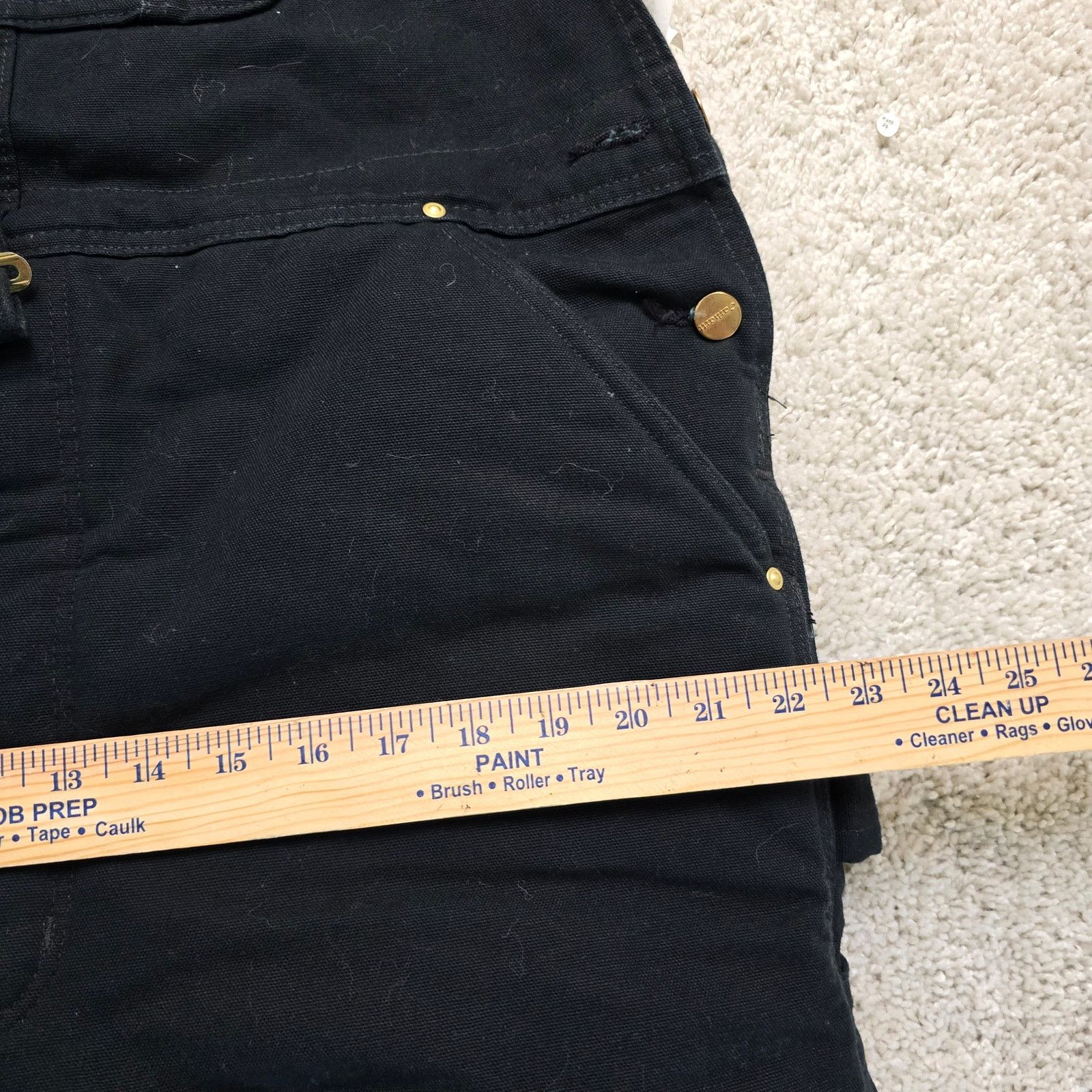 Carhartt Carhartt RO3 Blk Insulated Legs-Double Bib Overalls 42x32 Size 40" / US 18 - 5 Thumbnail
