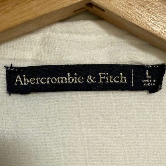 Abercrombie & Fitch Abercrombie & Fitch White Long Sleeve Button Down Blouse - L Size L / US 10 / IT 46 - 4 Thumbnail