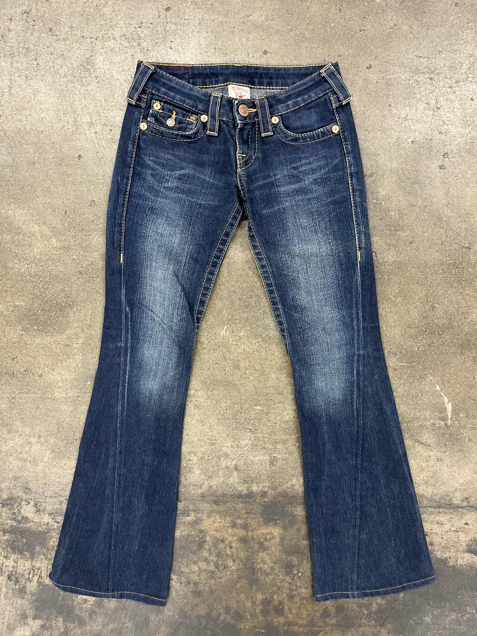 image of True Religion Womens Fits 24 Flared Jeans in Blue, Men's (Size 28)