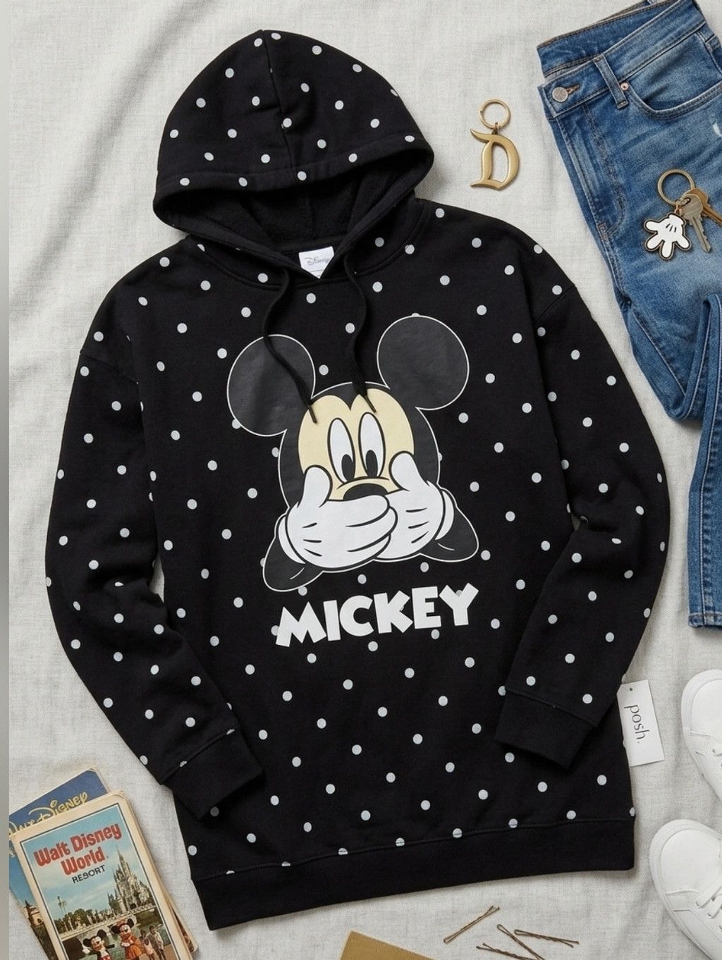 Disney Disney Vintage Mickey Mouse Hoodie Black White Graphic Size XXL / US 16-18 / IT 52-54 - 1 Thumbnail