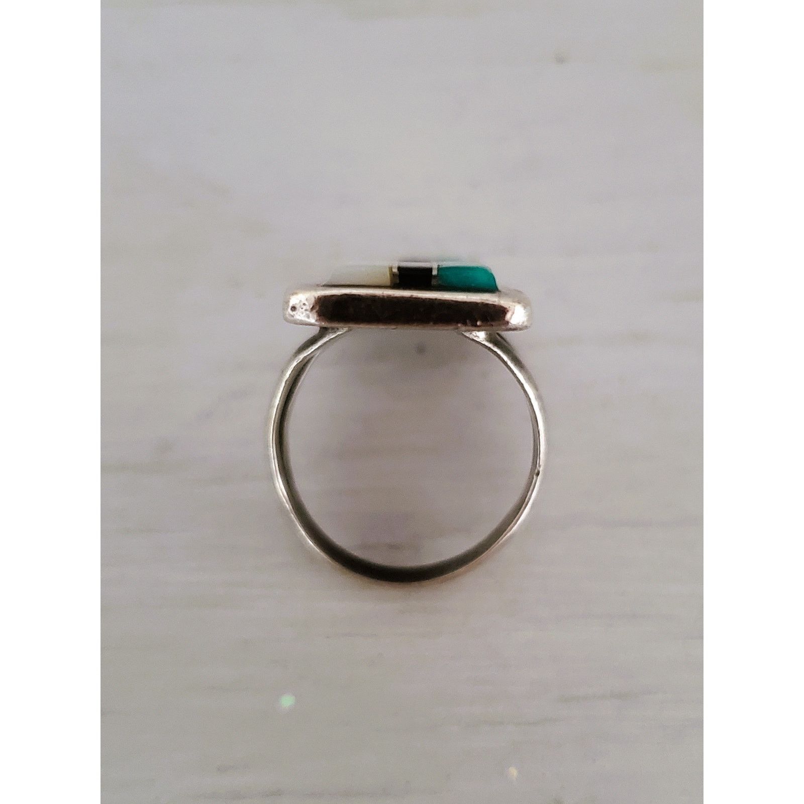 Other Vintage Native American Zuni WJ Panteah Ring Size ONE SIZE - 3 Thumbnail