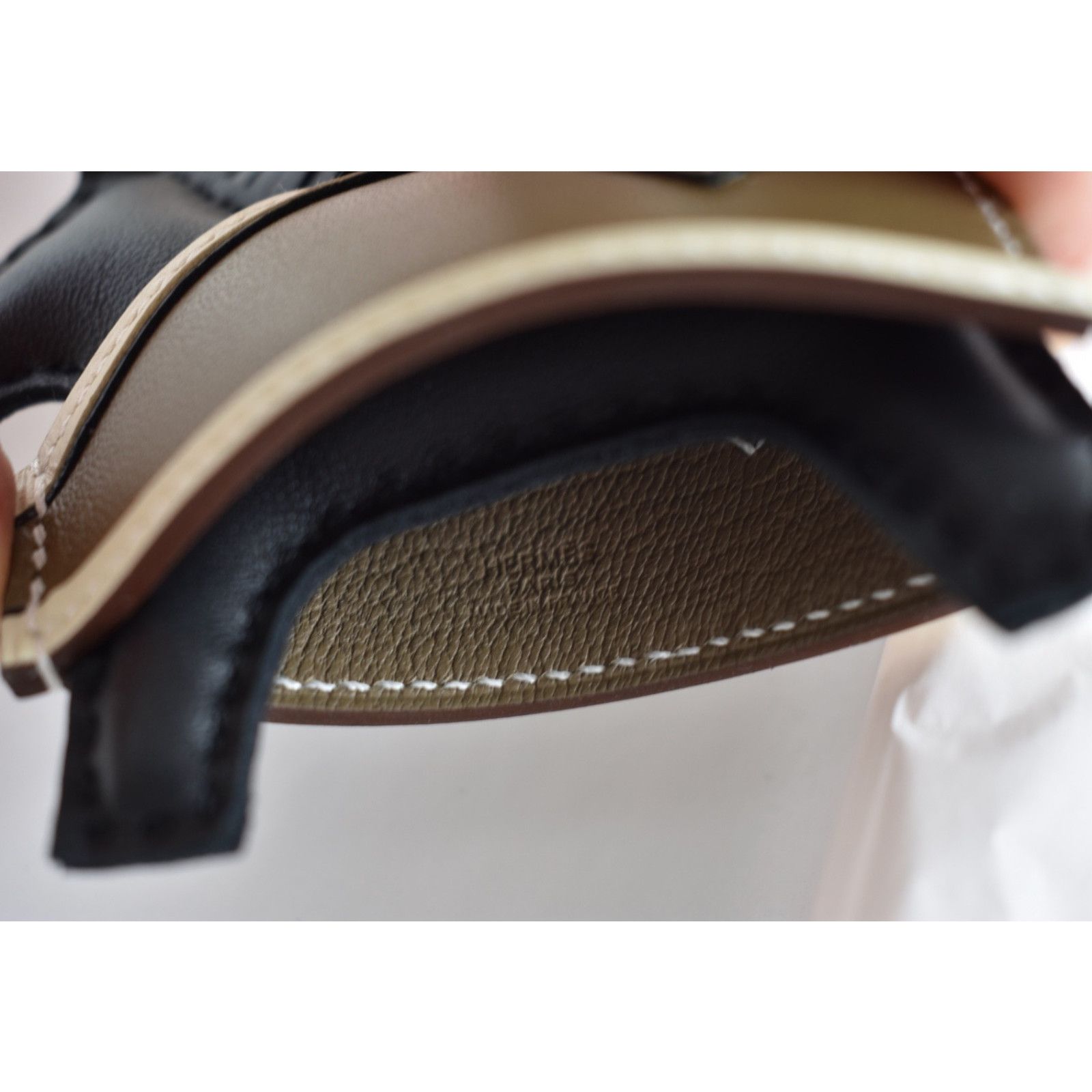 Hermes Hermes Horse Rodeo Coeur PM Heart Black Etoupe Leather Charm Size ONE SIZE - 10 Thumbnail