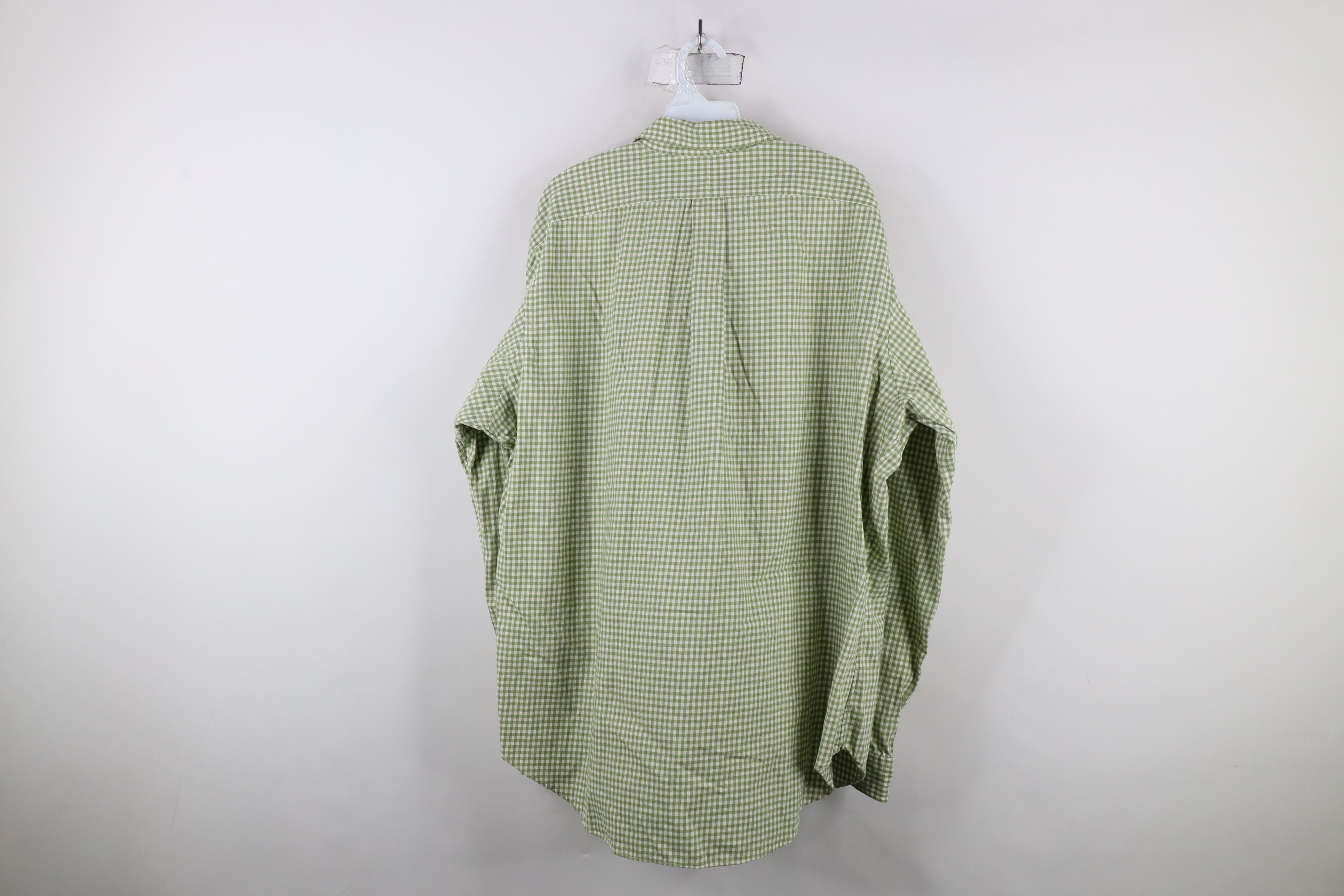 Ralph Lauren × Vintage Vintage 90s Ralph Lauren Flannel Button Down Shirt Green Size US XL / EU 56 / 4 - 9 Thumbnail
