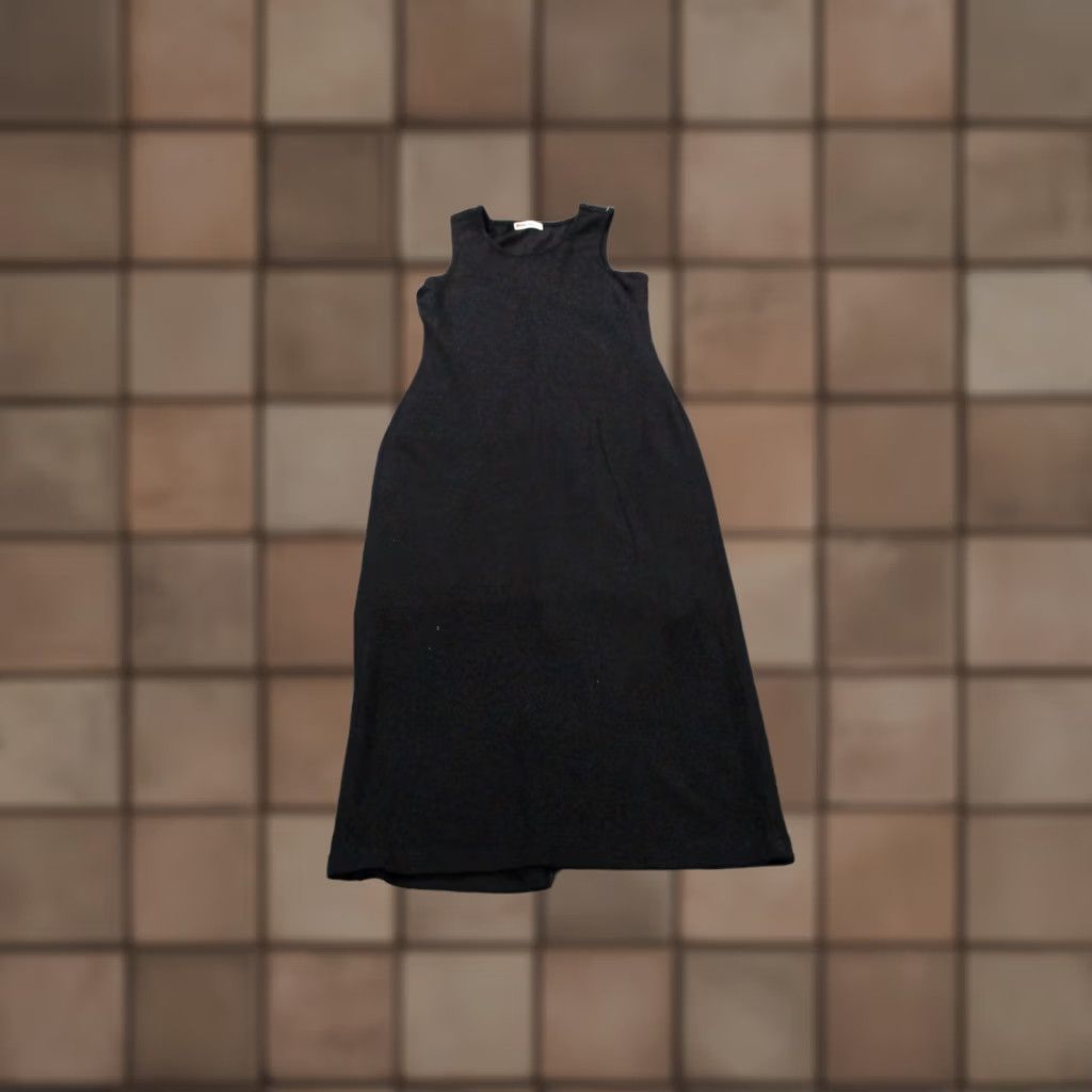 Marine Layer Marine Layer Dress Womens S Black Midi Casual Sleeveless Knit Crew Neck Tank Dress Bodycon Womens Black 90s Preppy Style Retro? Size S / US 4 / IT 40 - 1 Thumbnail