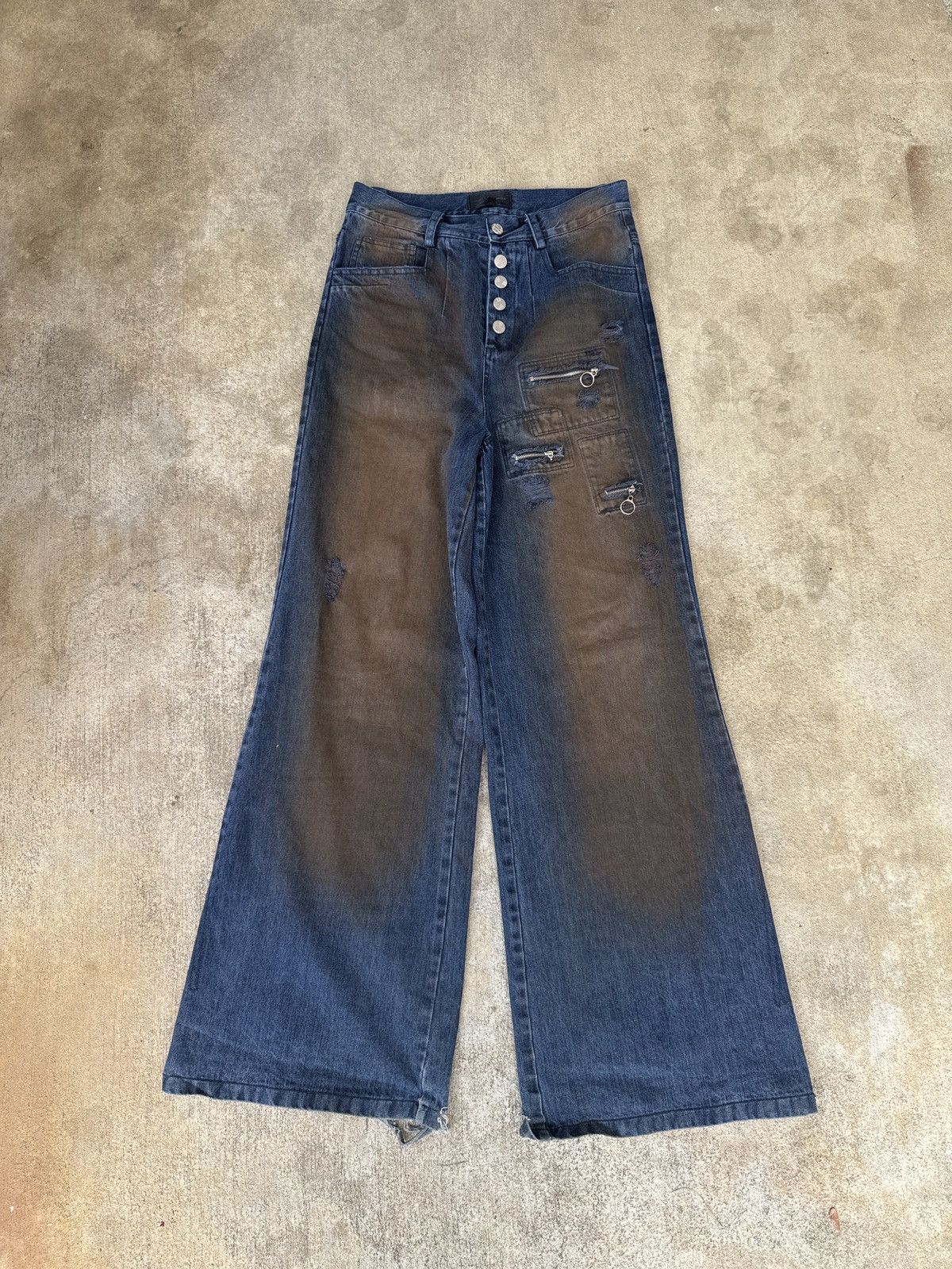 No Faith Studios Ranger Cartel Mudwash Jeans Size US 32 / EU 48 - 3 Thumbnail