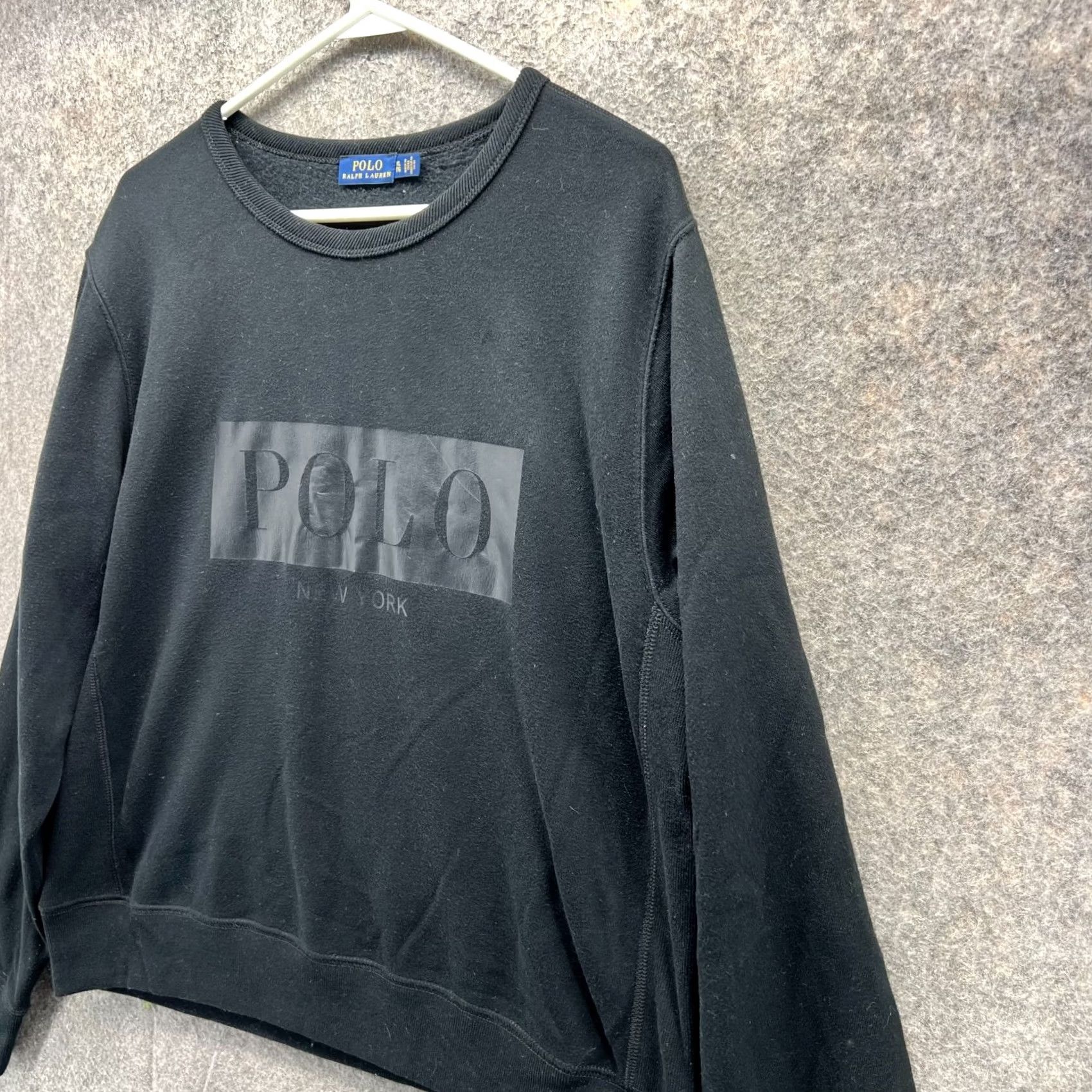 Ralph Lauren VINTAGE Ralph Lauren Sweater Women XL Black Crewneck Pullover Fleece All Seasons, Logo, Regular Fit Size XL / US 12-14 / IT 48-50 - 4 Thumbnail