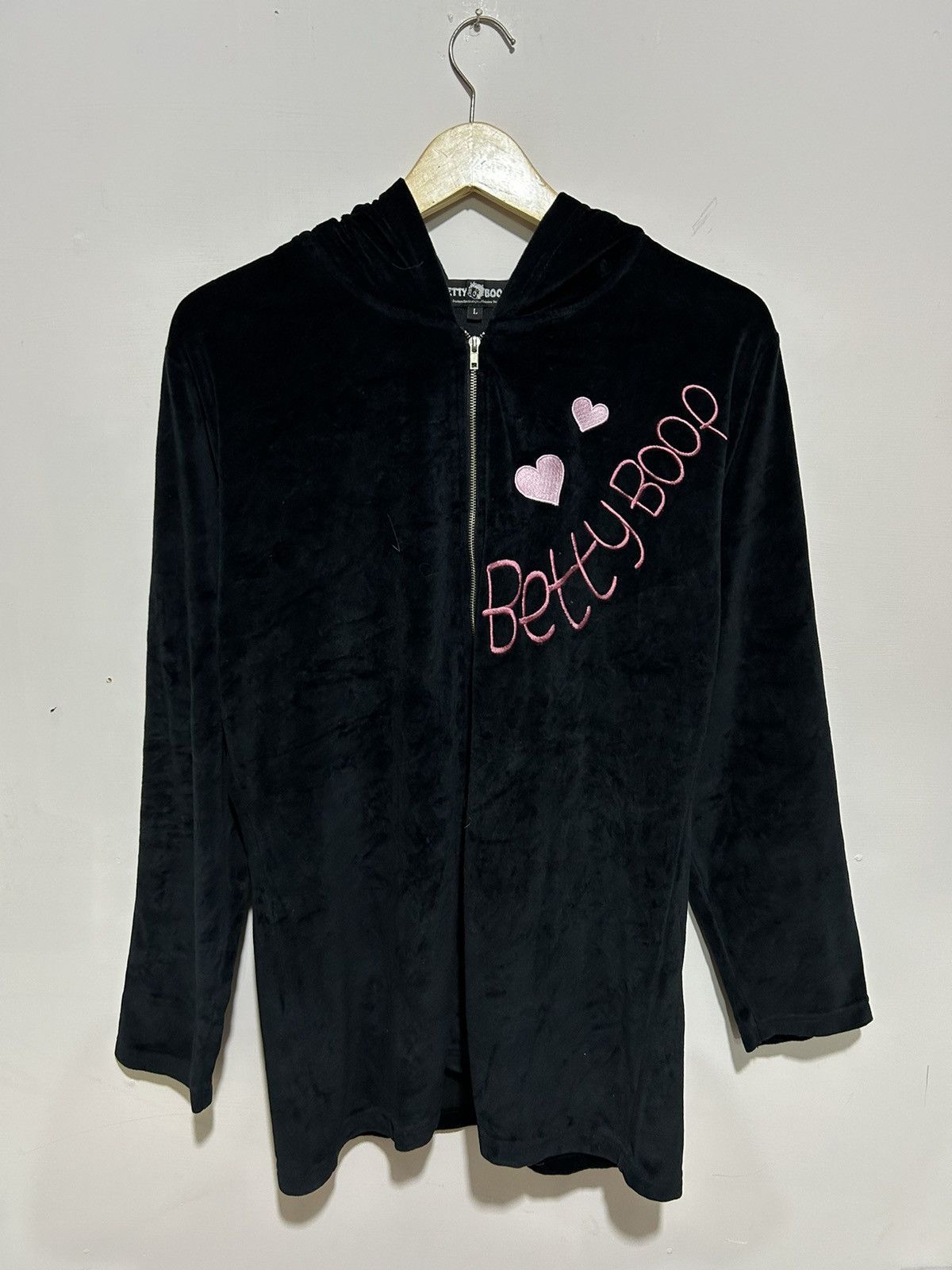 Anime × Cartoon Network × Vintage Vintage Betty Boop Zipper Hoodie Velvet Size US L / EU 52-54 / 3 - 5 Thumbnail
