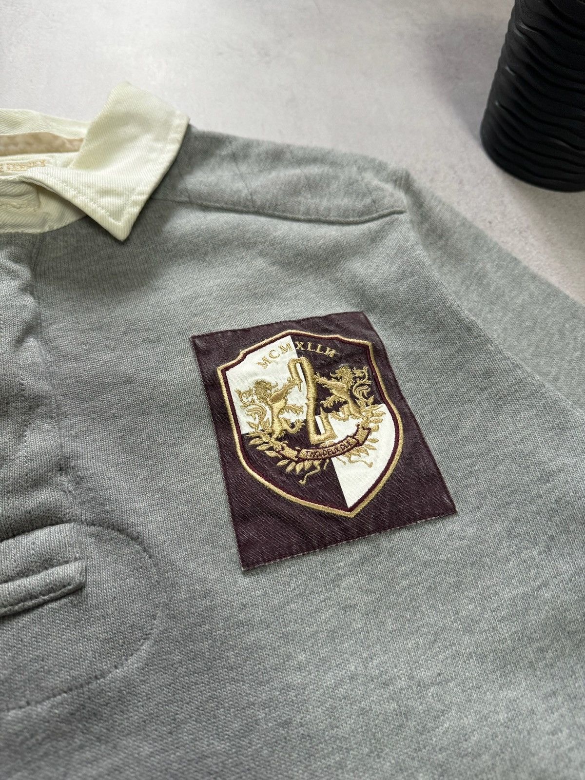 Nike × Vintage Vintage Nike Rugby Polo Sweatshirt Big Logo Chief Keef 90s Size US L / EU 52-54 / 3 - 6 Thumbnail