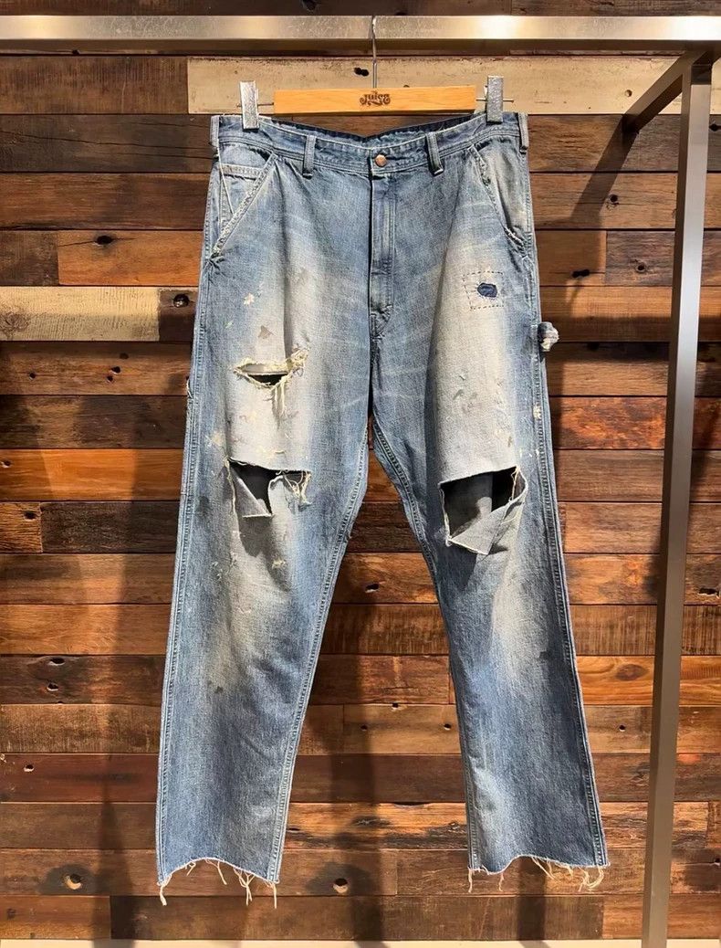 Saint Michael Saint Michael Painter's straight trousers with holes Size US 28 / EU 44 - 1 Thumbnail
