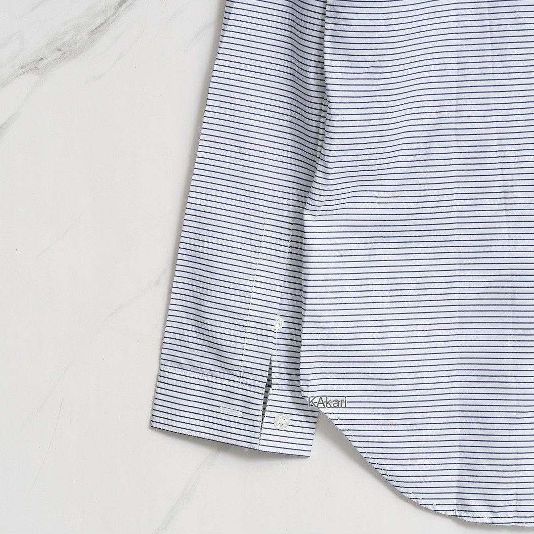 Dior Dior Men's Blue White Striped Shirt Size US S / EU 44-46 / 1 - 7 Thumbnail