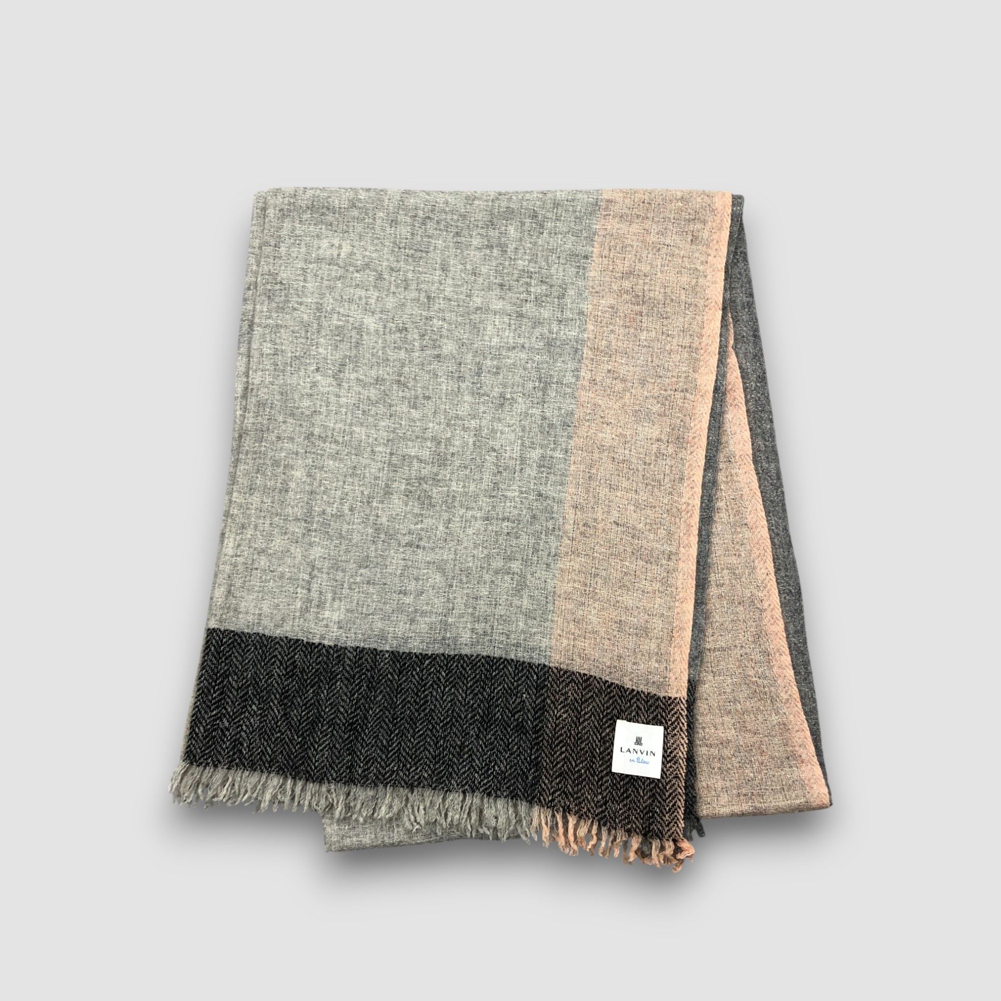 Lanvin Vintage Lanvin Scarf Wool Cashmere Winter Shawl Neck Scarves Size ONE SIZE - 3 Thumbnail